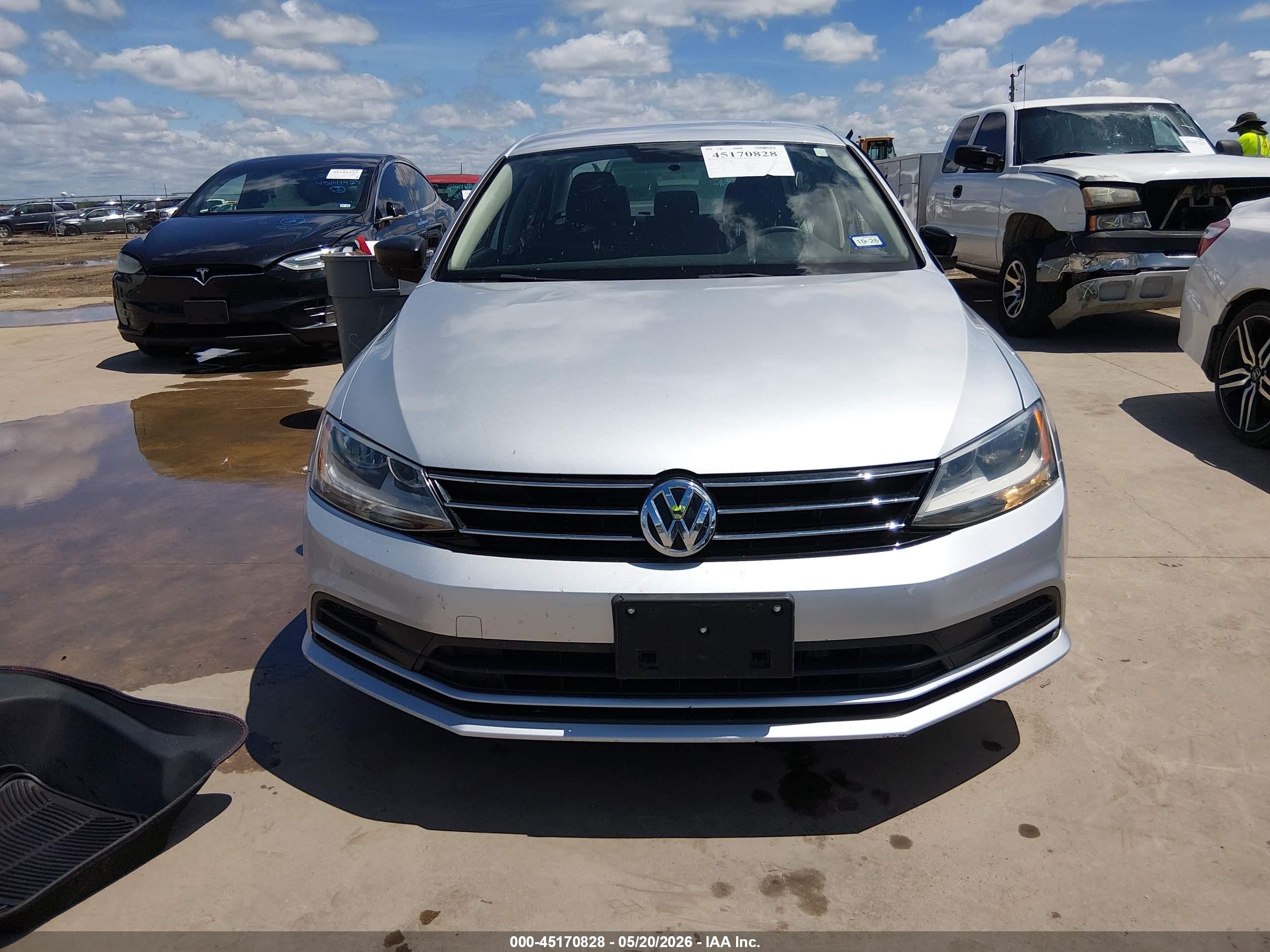 2015 Volkswagen Jetta 2.0l S Silver vin: 3VW2K7AJ3FM339888