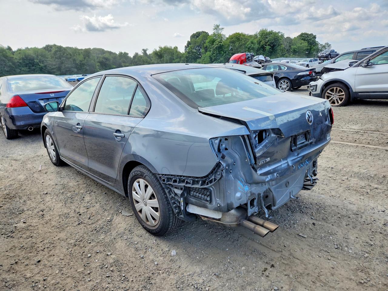 2015 Volkswagen Jetta Base Gray vin: 3VW2K7AJ3FM341639