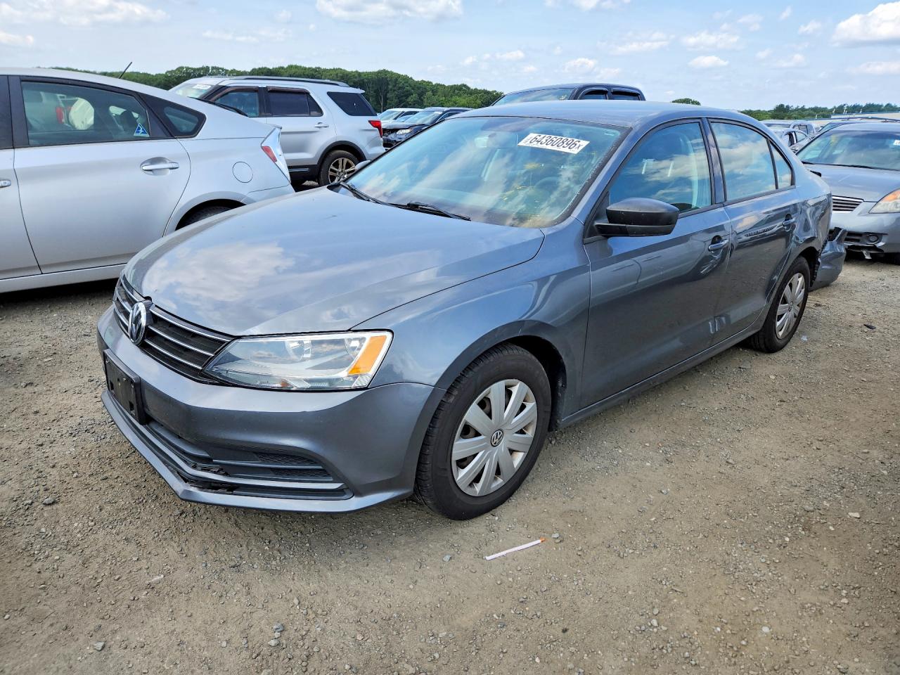 2015 Volkswagen Jetta Base Серый vin: 3VW2K7AJ3FM341639