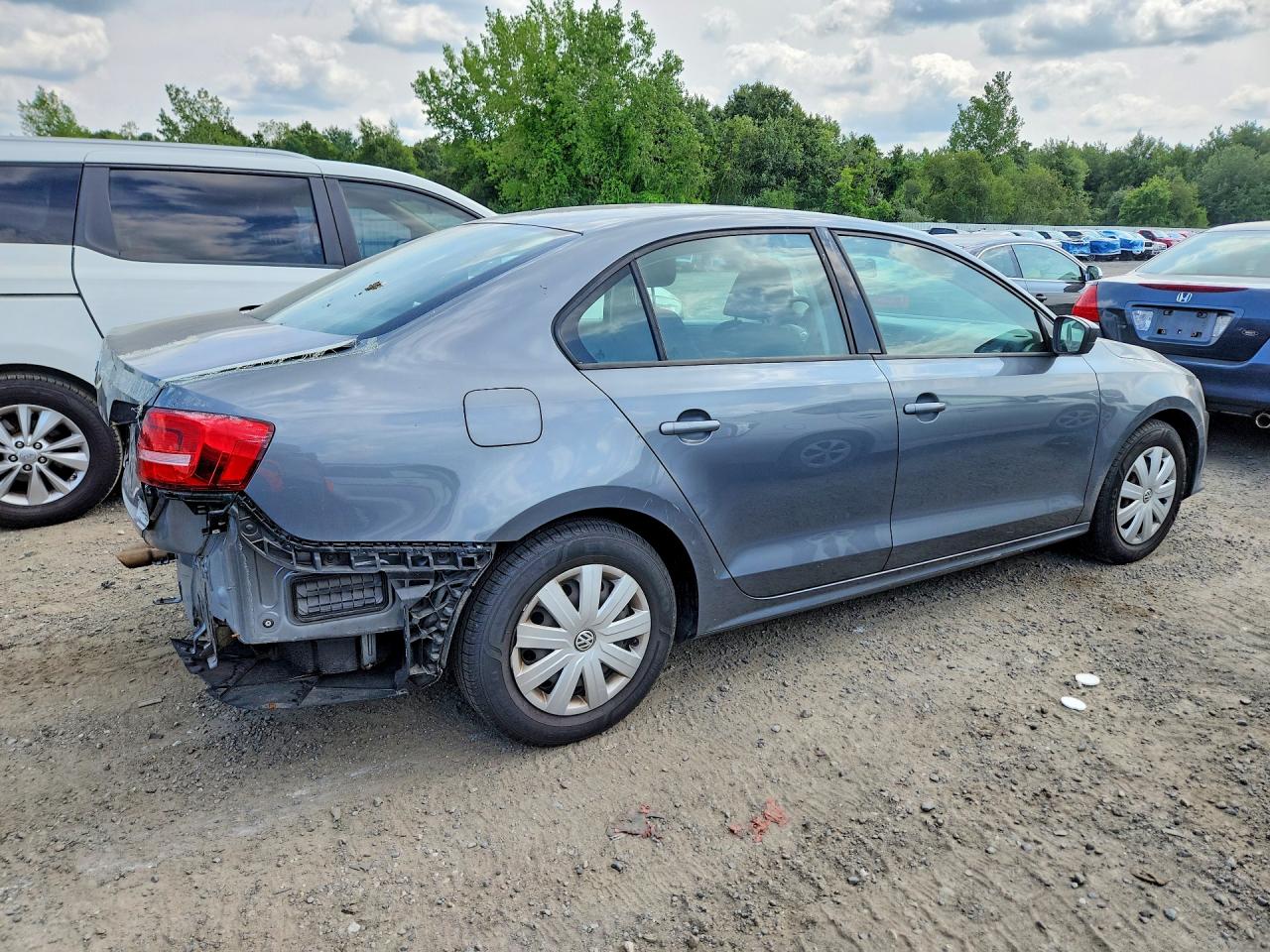 2015 Volkswagen Jetta Base Gray vin: 3VW2K7AJ3FM341639