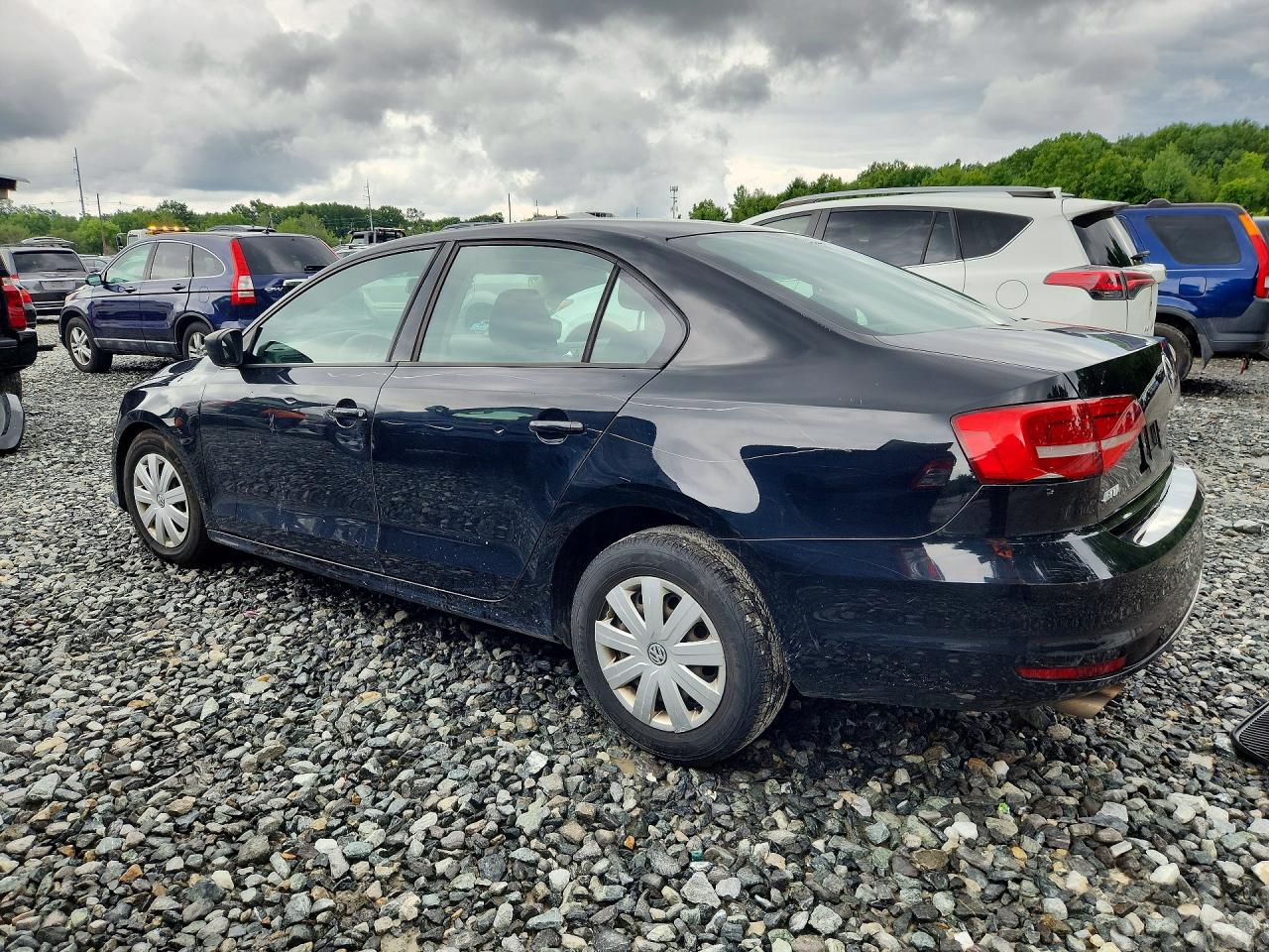 2015 Volkswagen Jetta Base Black vin: 3VW2K7AJ3FM414783
