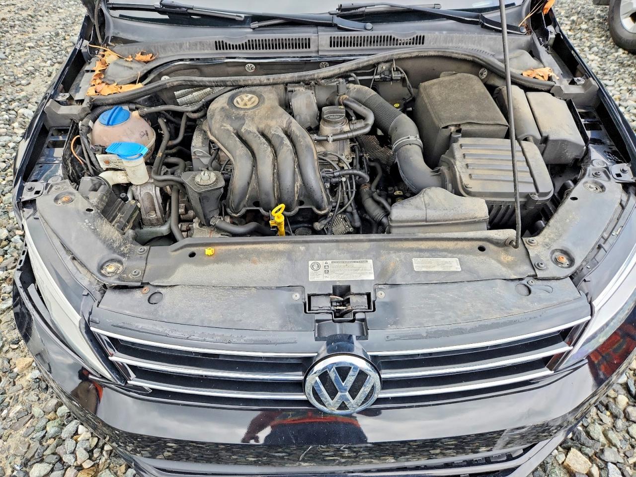 2015 Volkswagen Jetta Base Black vin: 3VW2K7AJ3FM414783