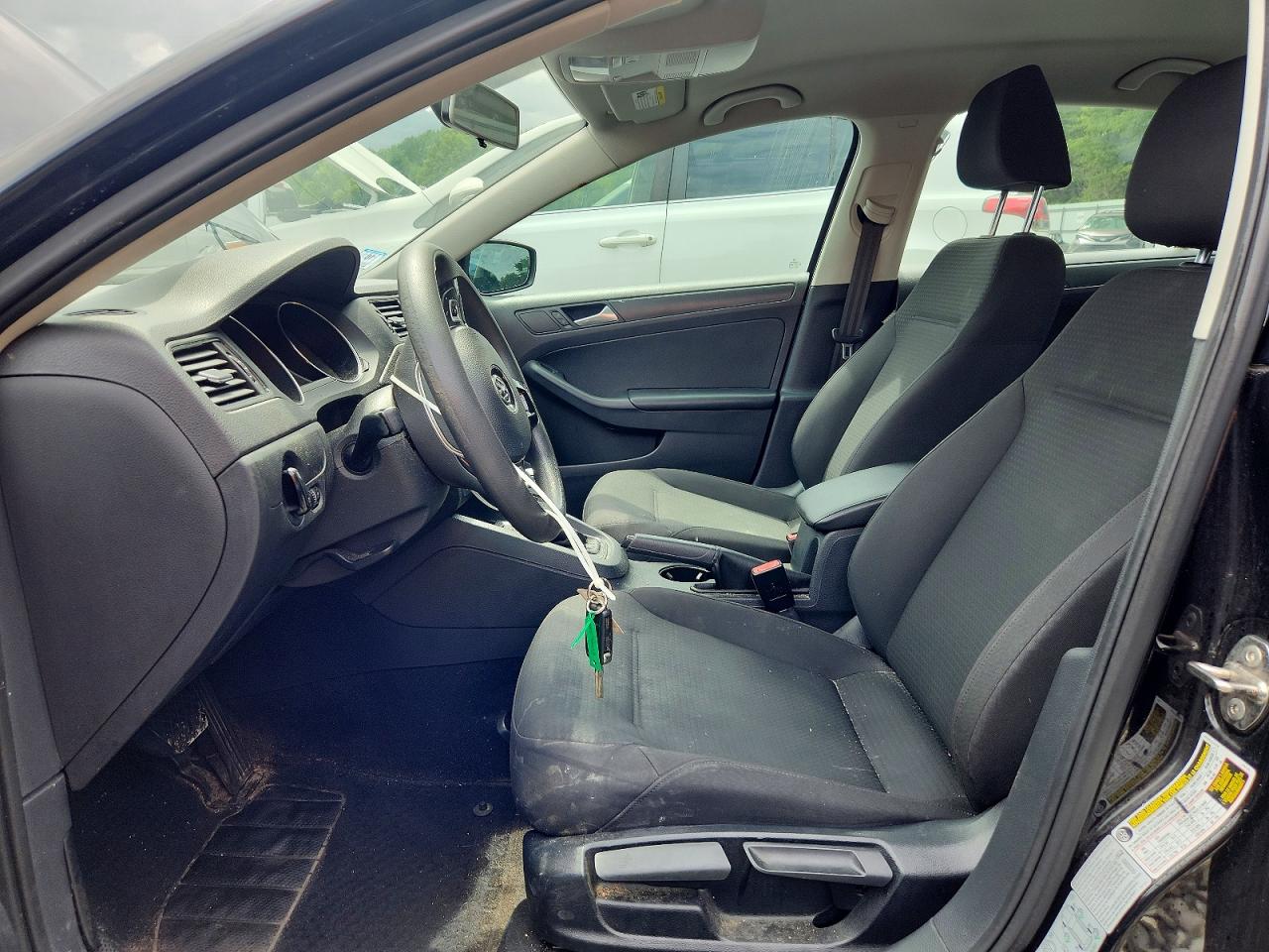 2015 Volkswagen Jetta Base Black vin: 3VW2K7AJ3FM414783