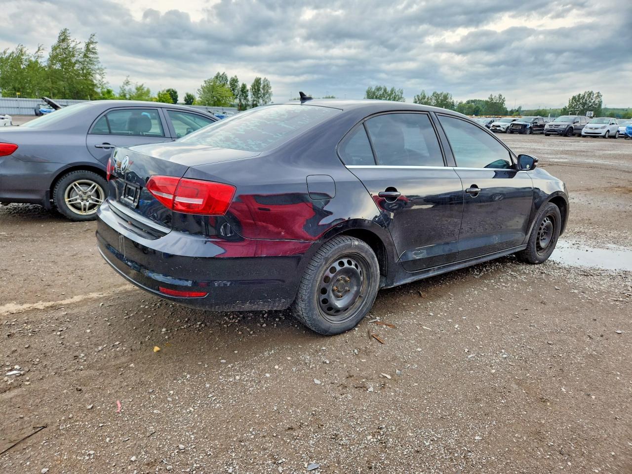 2015 Volkswagen Jetta Base Black vin: 3VW2K7AJ3FM419658