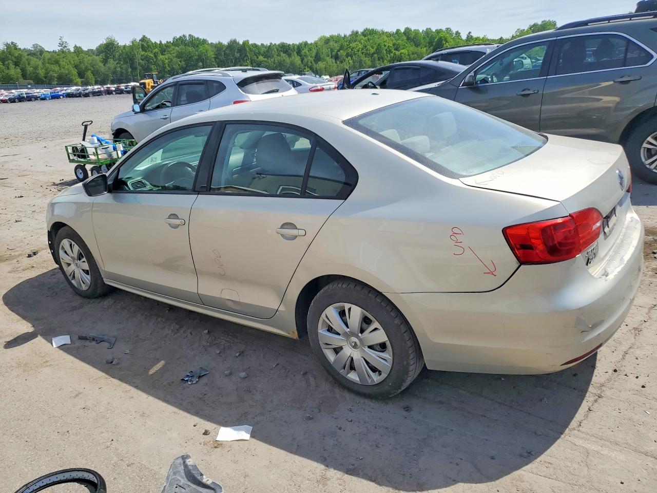 2012 Volkswagen Jetta Base Silver vin: 3VW2K7AJ4CM322299