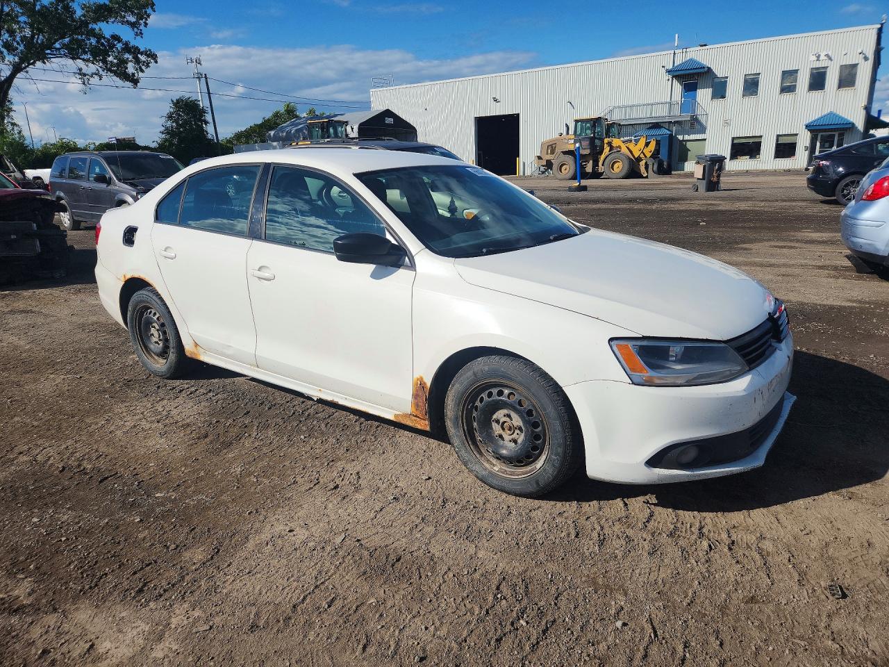 2013 Volkswagen Jetta Base White vin: 3VW2K7AJ4DM384142