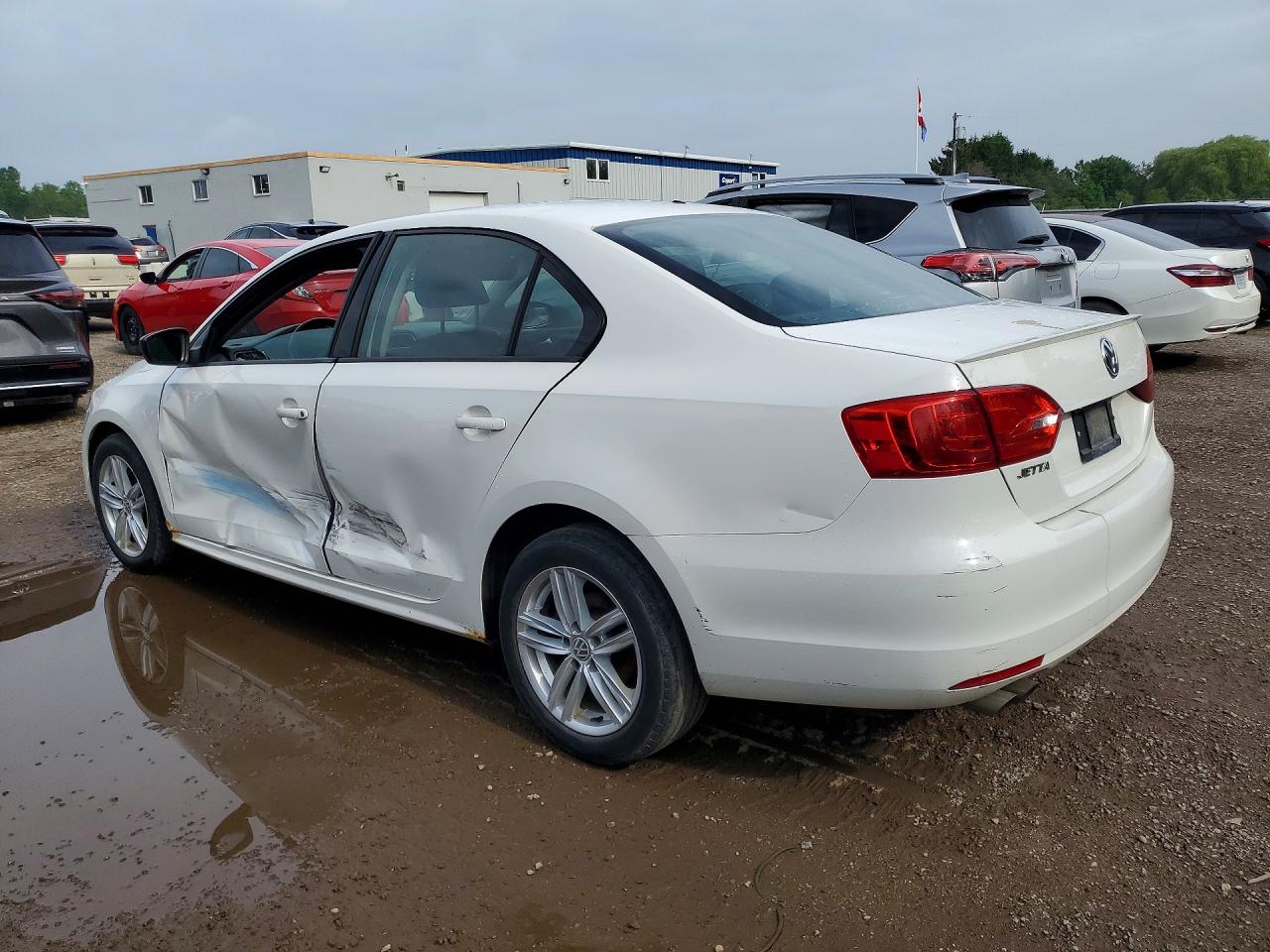 2013 Volkswagen Jetta Base White vin: 3VW2K7AJ4DM452911