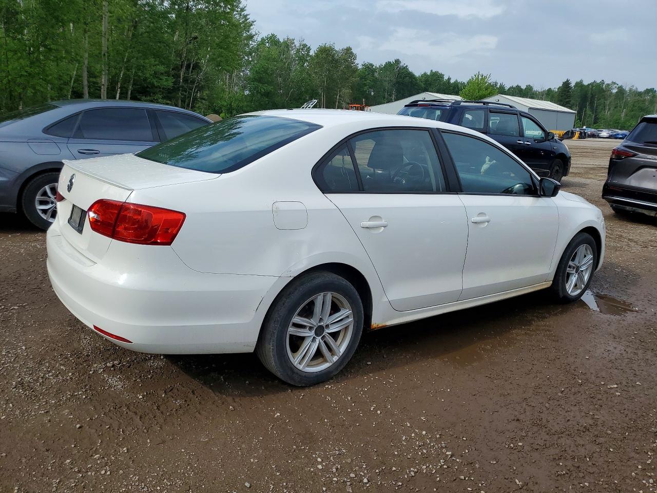 2013 Volkswagen Jetta Base White vin: 3VW2K7AJ4DM452911