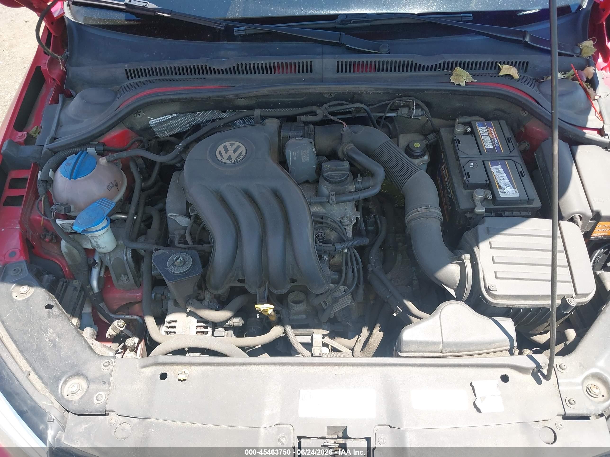 2014 Volkswagen Jetta 2.0l S Red vin: 3VW2K7AJ4EM216518