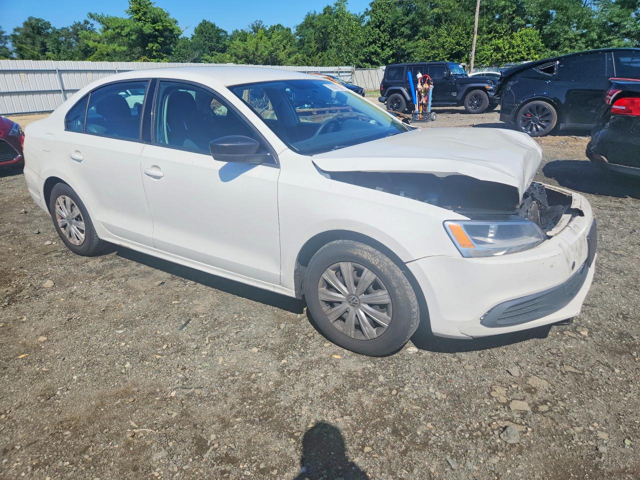 2014 Volkswagen Jetta Base Белый vin: 3VW2K7AJ4EM234422
