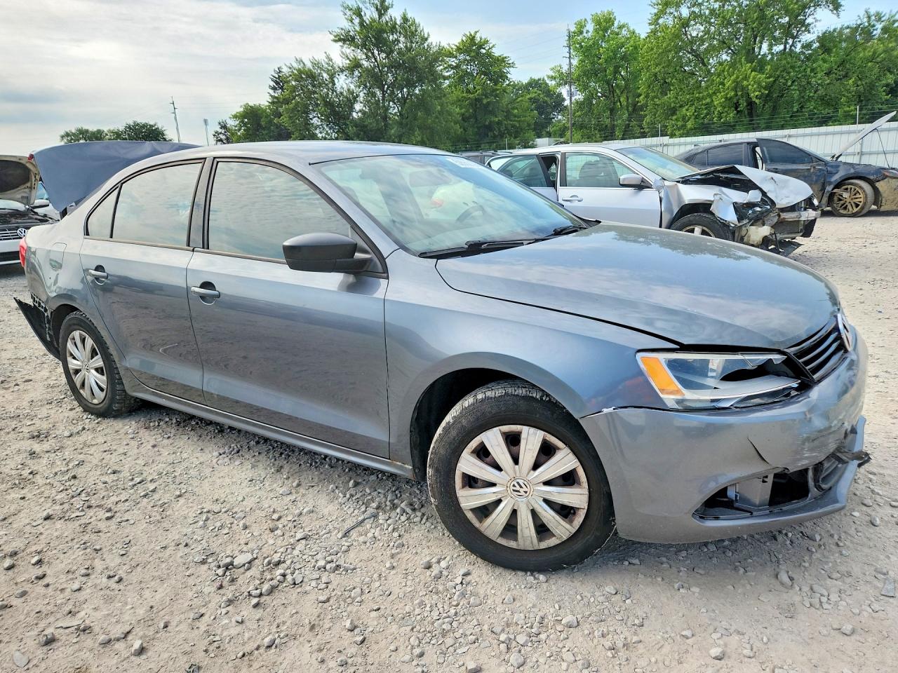 2014 Volkswagen Jetta Base Gray vin: 3VW2K7AJ4EM241466
