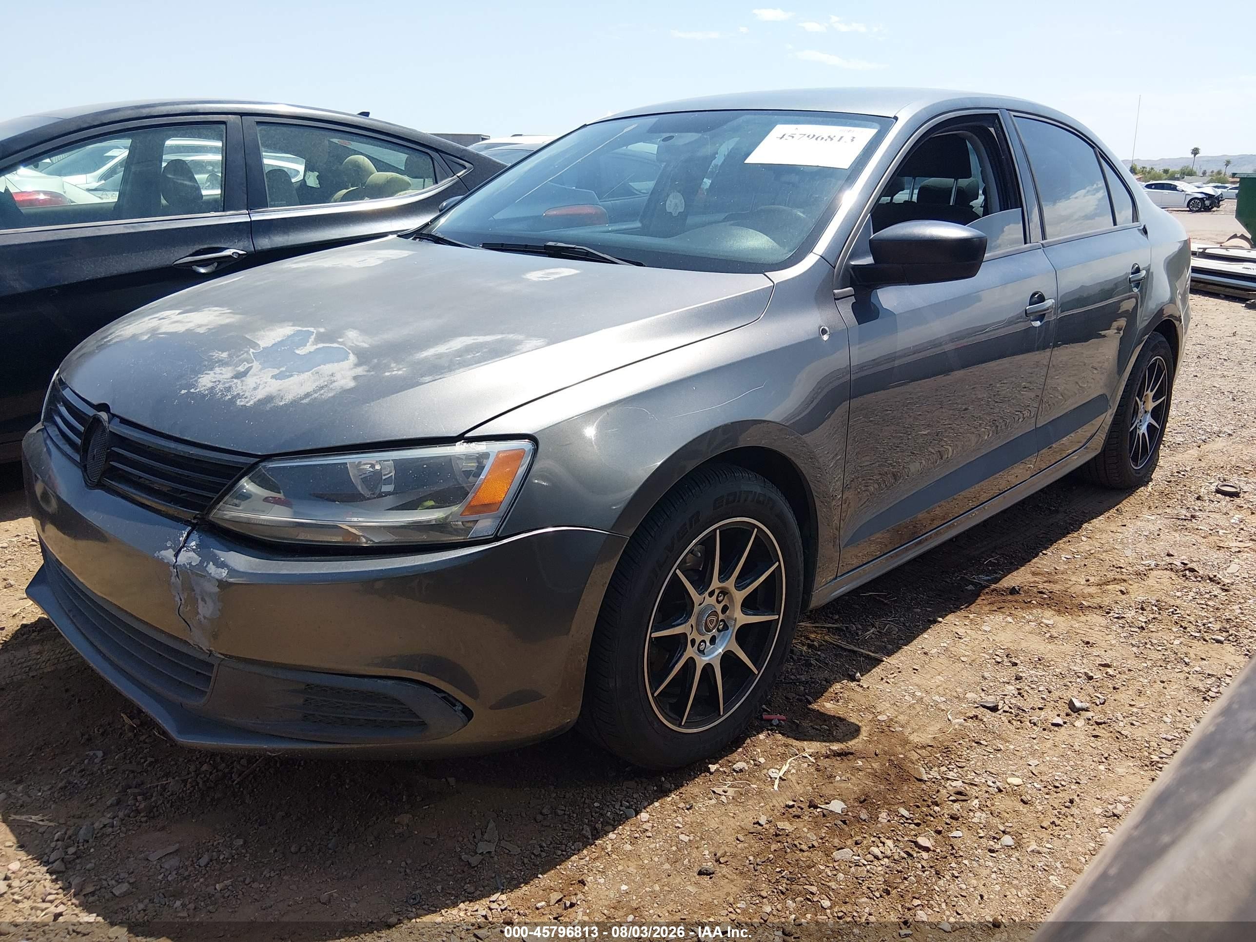 2014 Volkswagen Jetta 2.0l S Gray vin: 3VW2K7AJ4EM299514