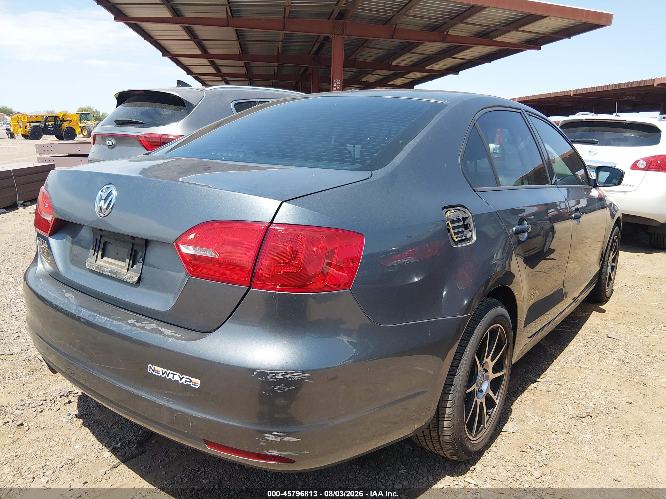 2014 Volkswagen Jetta 2.0l S Gray vin: 3VW2K7AJ4EM299514