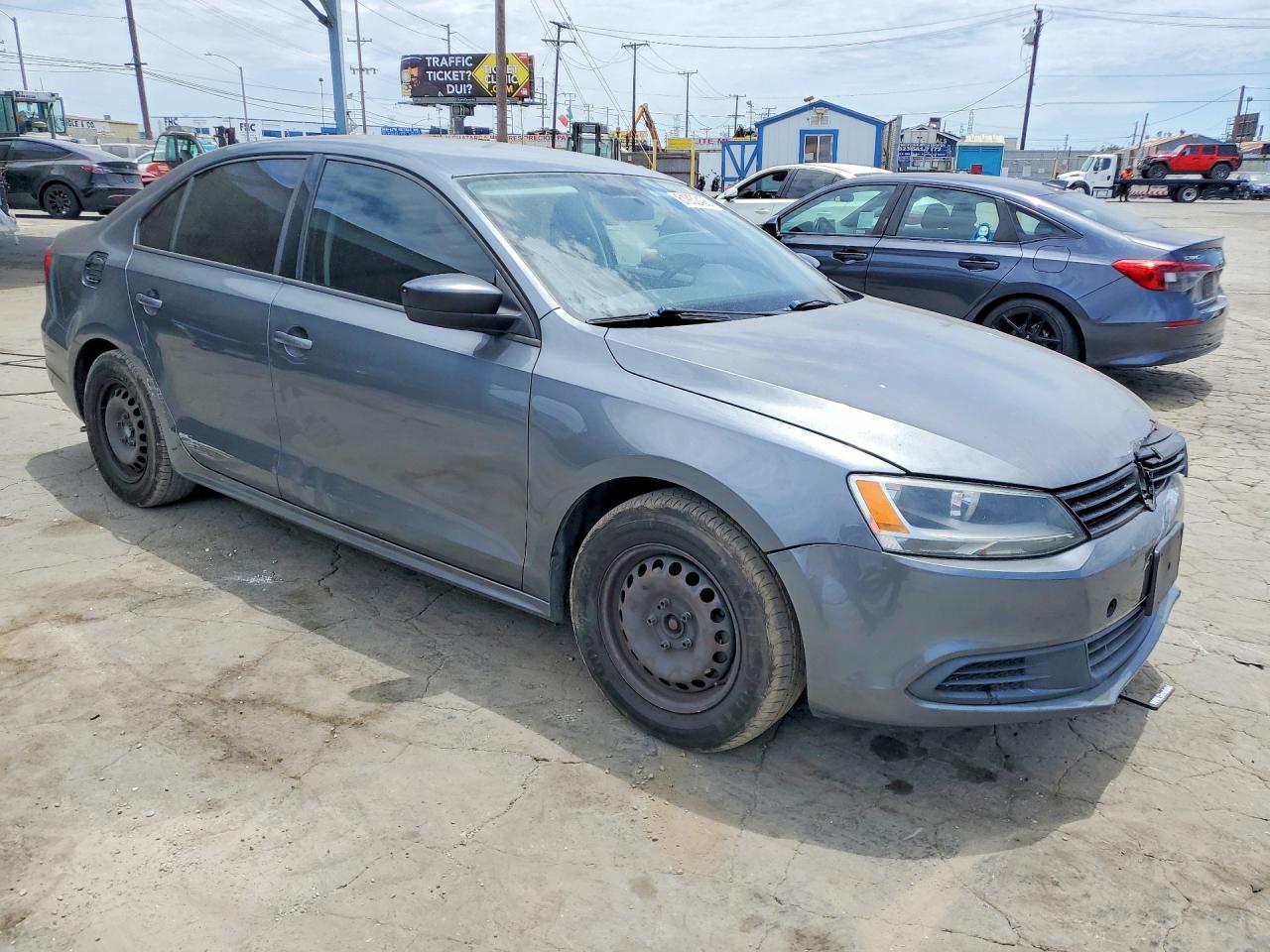 2014 Volkswagen Jetta Base Gray vin: 3VW2K7AJ4EM302640