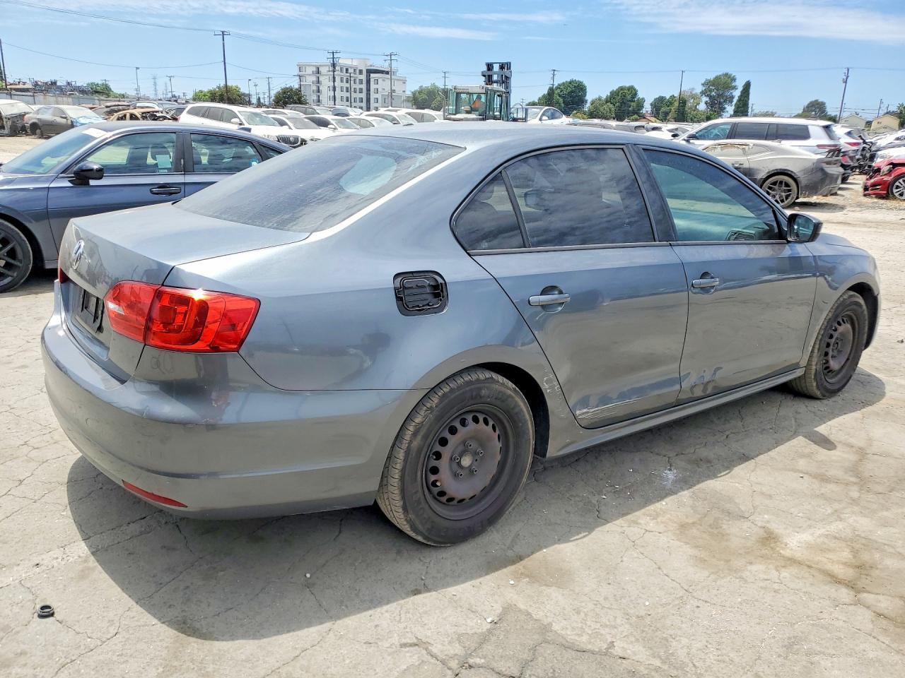 2014 Volkswagen Jetta Base Gray vin: 3VW2K7AJ4EM302640