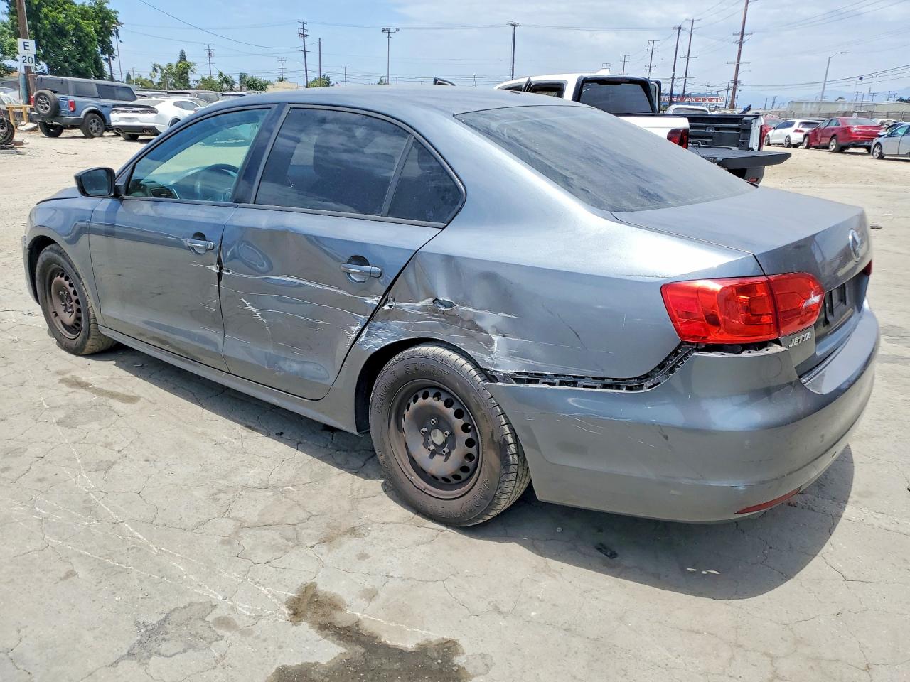 2014 Volkswagen Jetta Base Gray vin: 3VW2K7AJ4EM302640
