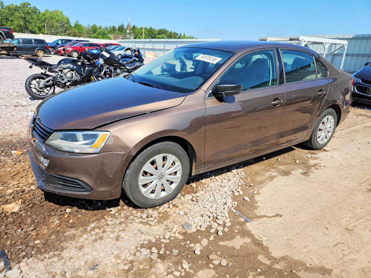 2014 Volkswagen Jetta Base Brown vin: 3VW2K7AJ4EM308714