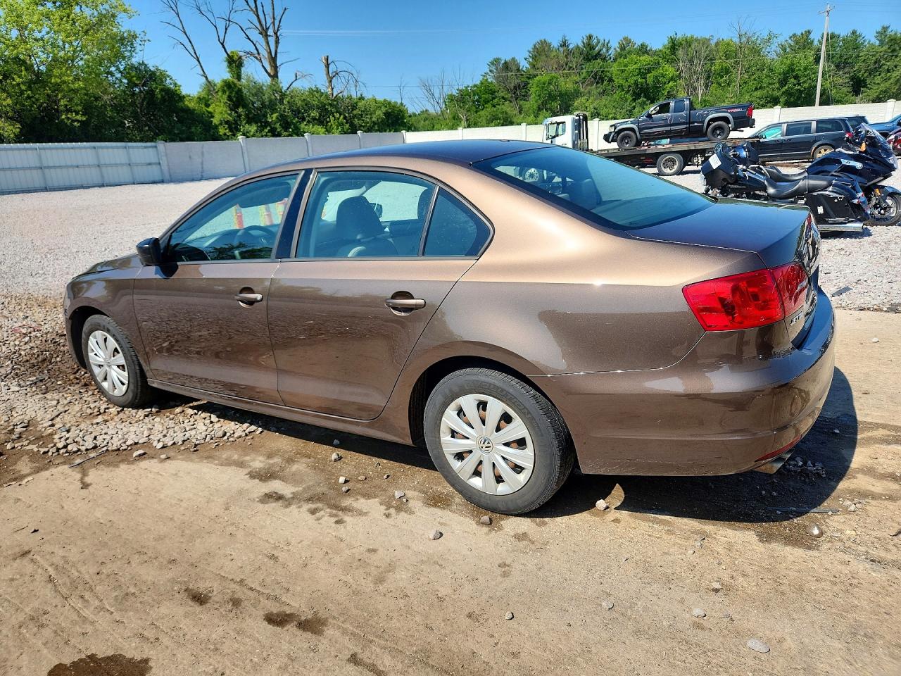 2014 Volkswagen Jetta Base Brown vin: 3VW2K7AJ4EM308714