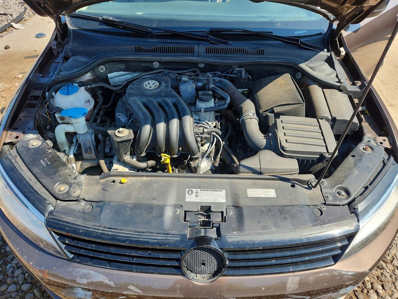 2014 Volkswagen Jetta Base Brown vin: 3VW2K7AJ4EM308714