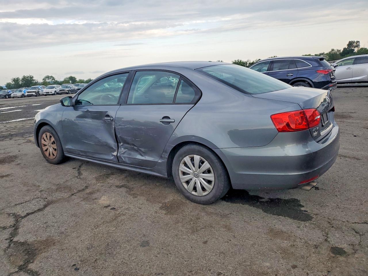 2014 Volkswagen Jetta Base Gray vin: 3VW2K7AJ4EM356455