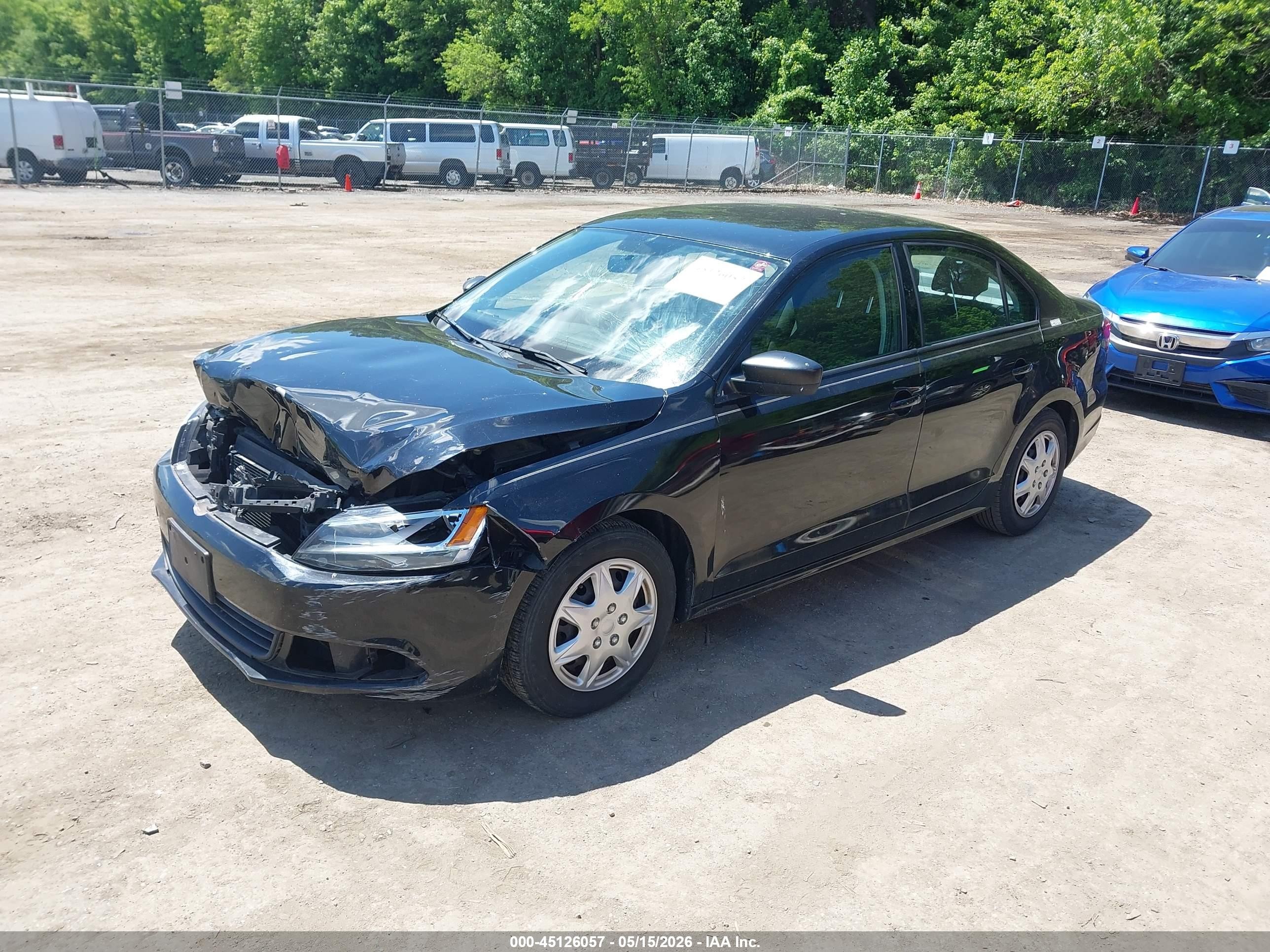2014 Volkswagen Jetta 2.0l S Black vin: 3VW2K7AJ4EM406562