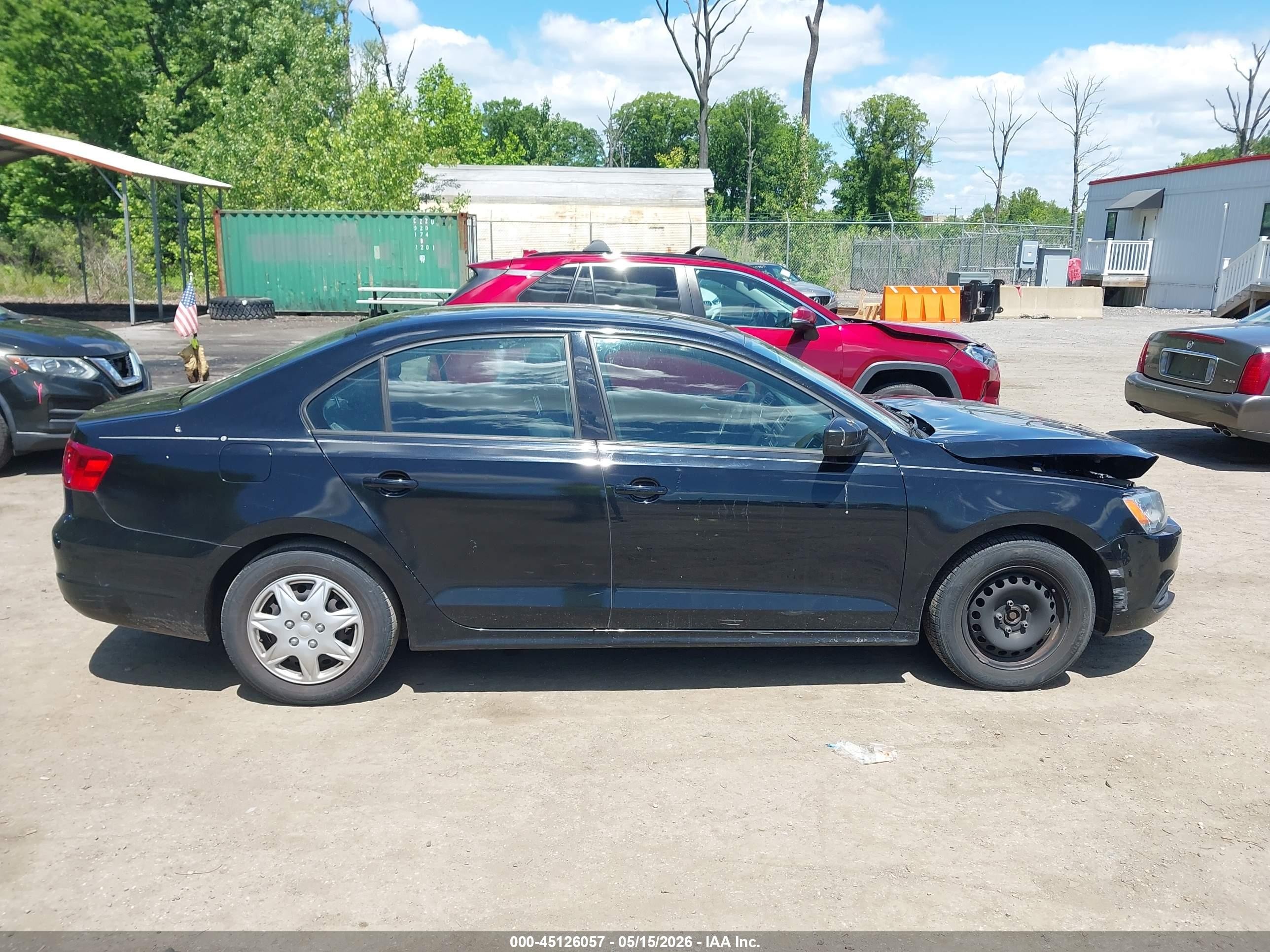 2014 Volkswagen Jetta 2.0l S Black vin: 3VW2K7AJ4EM406562