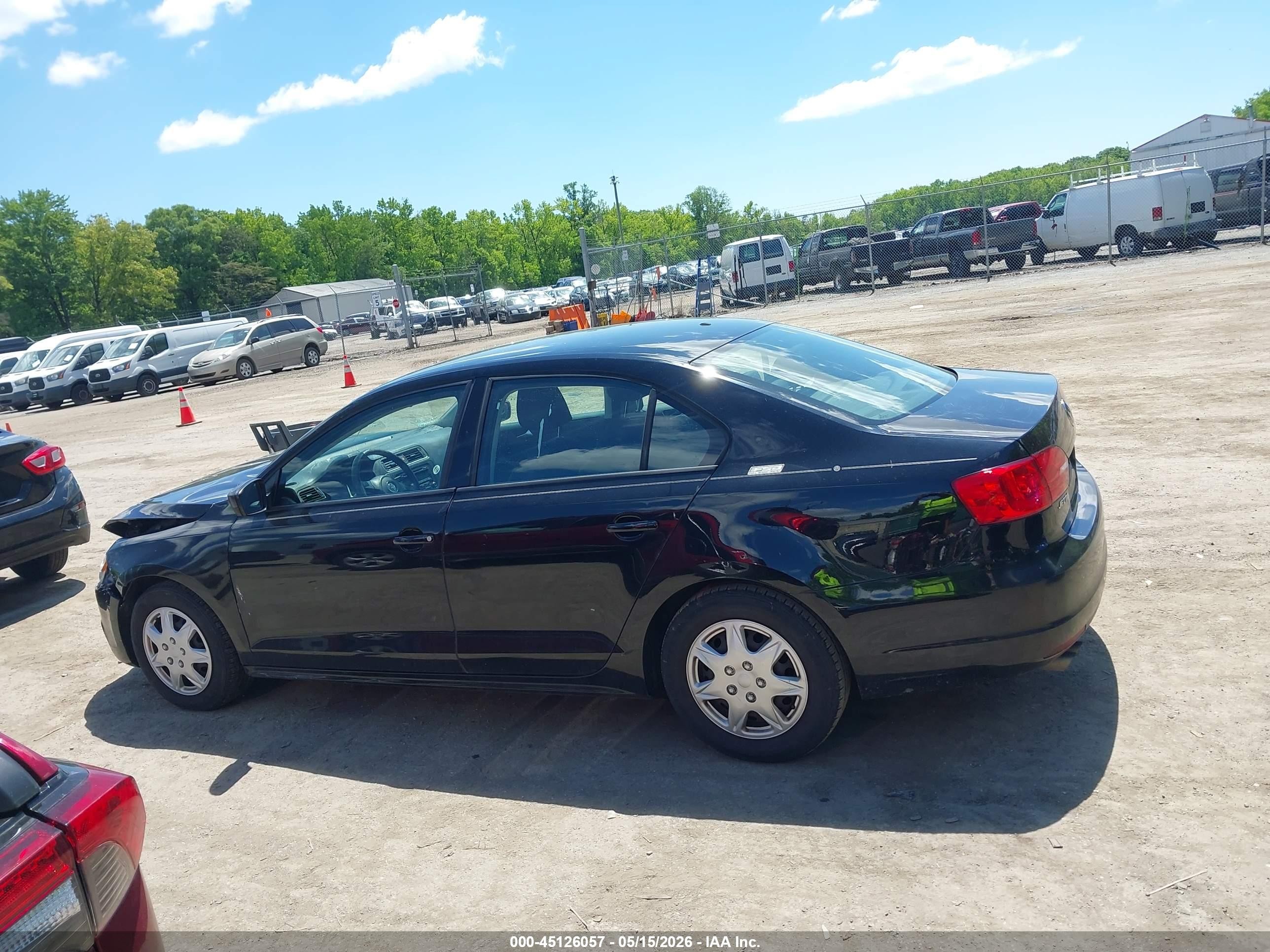 2014 Volkswagen Jetta 2.0l S Black vin: 3VW2K7AJ4EM406562