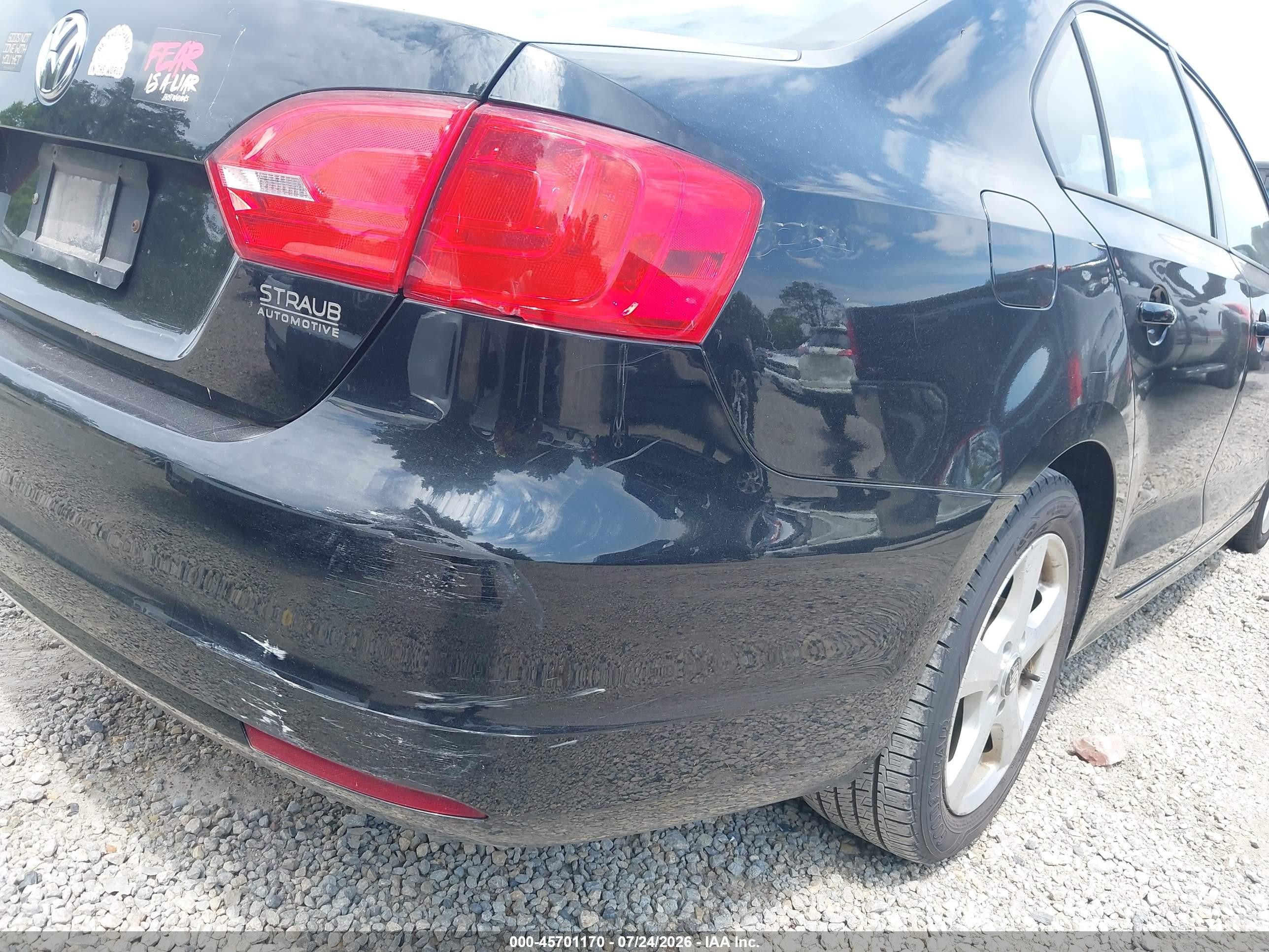 2014 Volkswagen Jetta 2.0l S Black vin: 3VW2K7AJ4EM413799