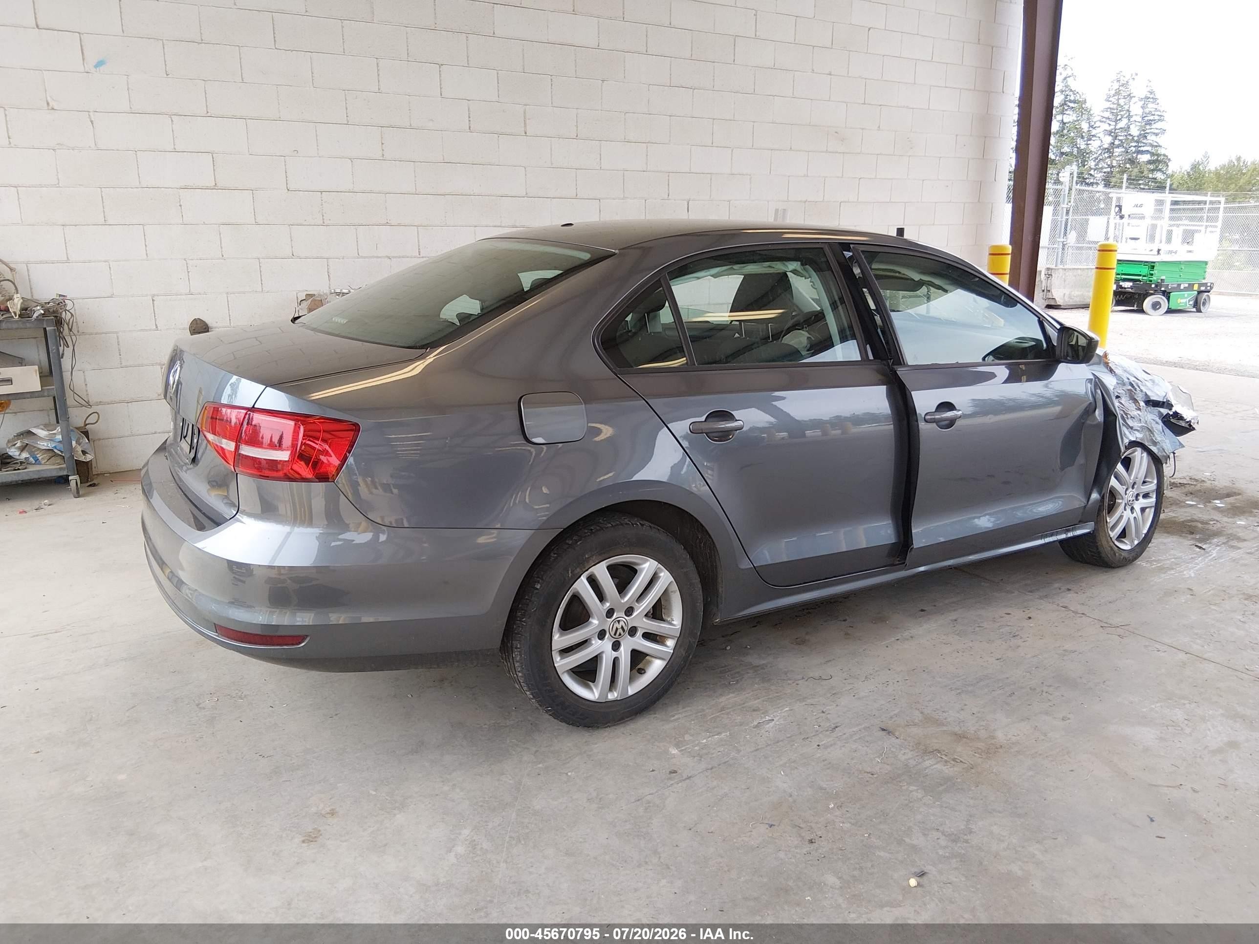 2015 Volkswagen Jetta 2.0l S Синий vin: 3VW2K7AJ4FM201857