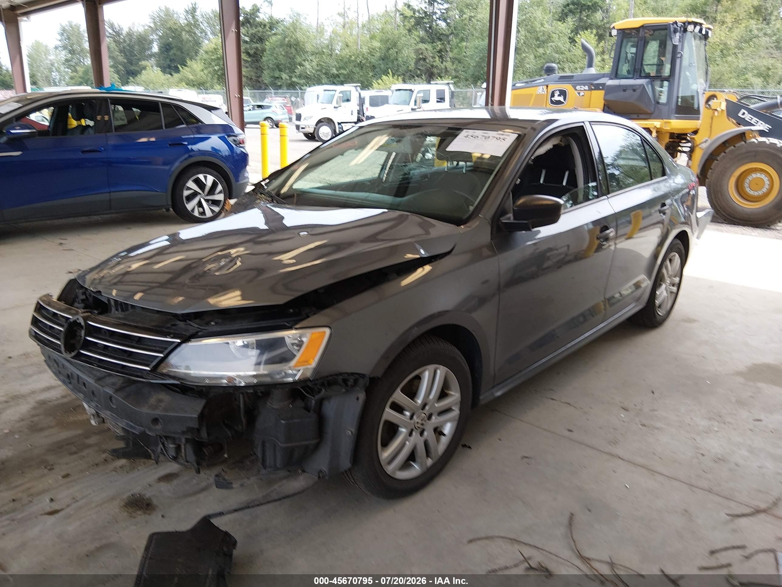 2015 Volkswagen Jetta 2.0l S Синий vin: 3VW2K7AJ4FM201857