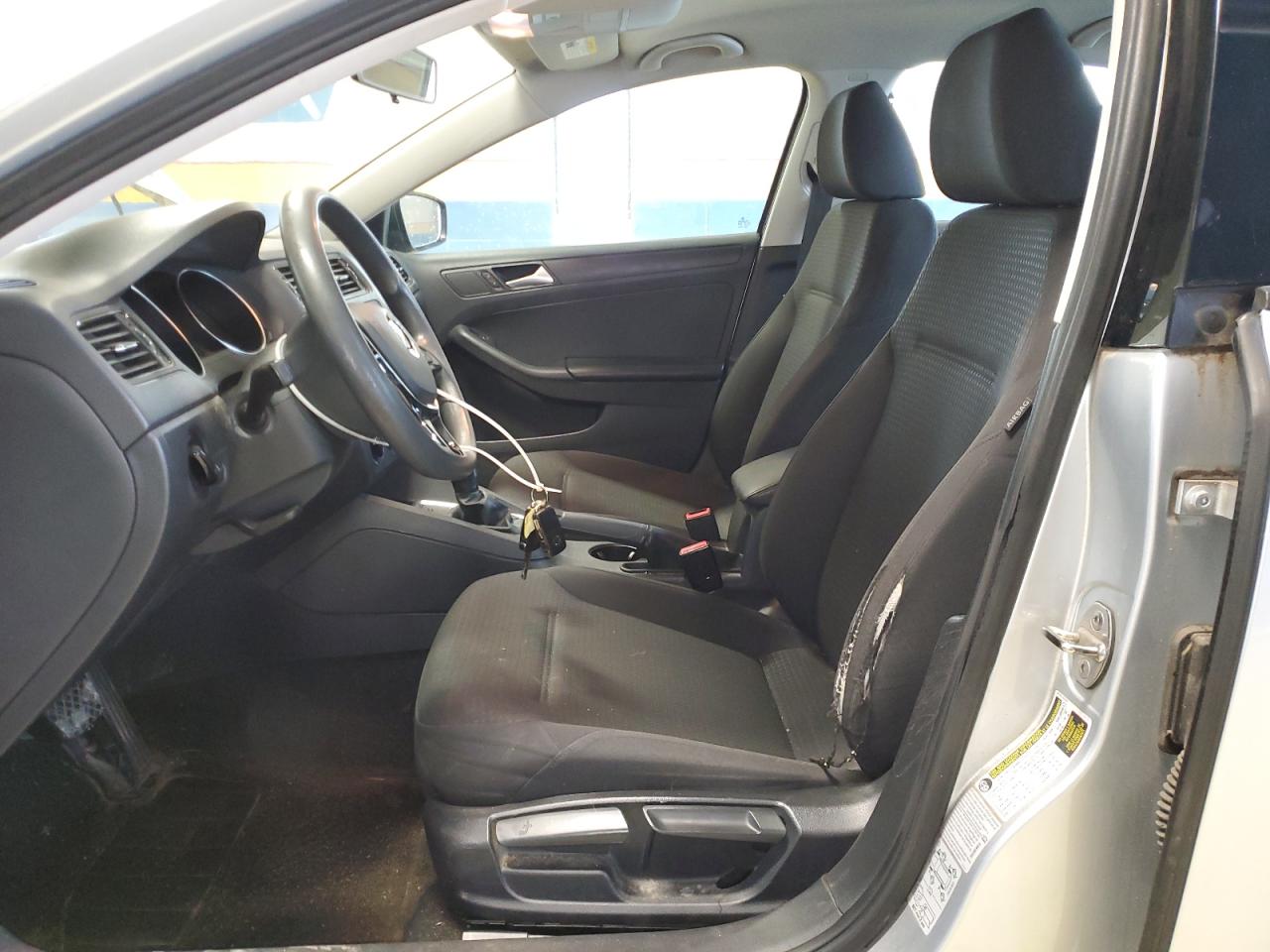 2015 Volkswagen Jetta Base Silver vin: 3VW2K7AJ4FM248967 Damage: Left Front Seat Back, Worn, Replacement Required
