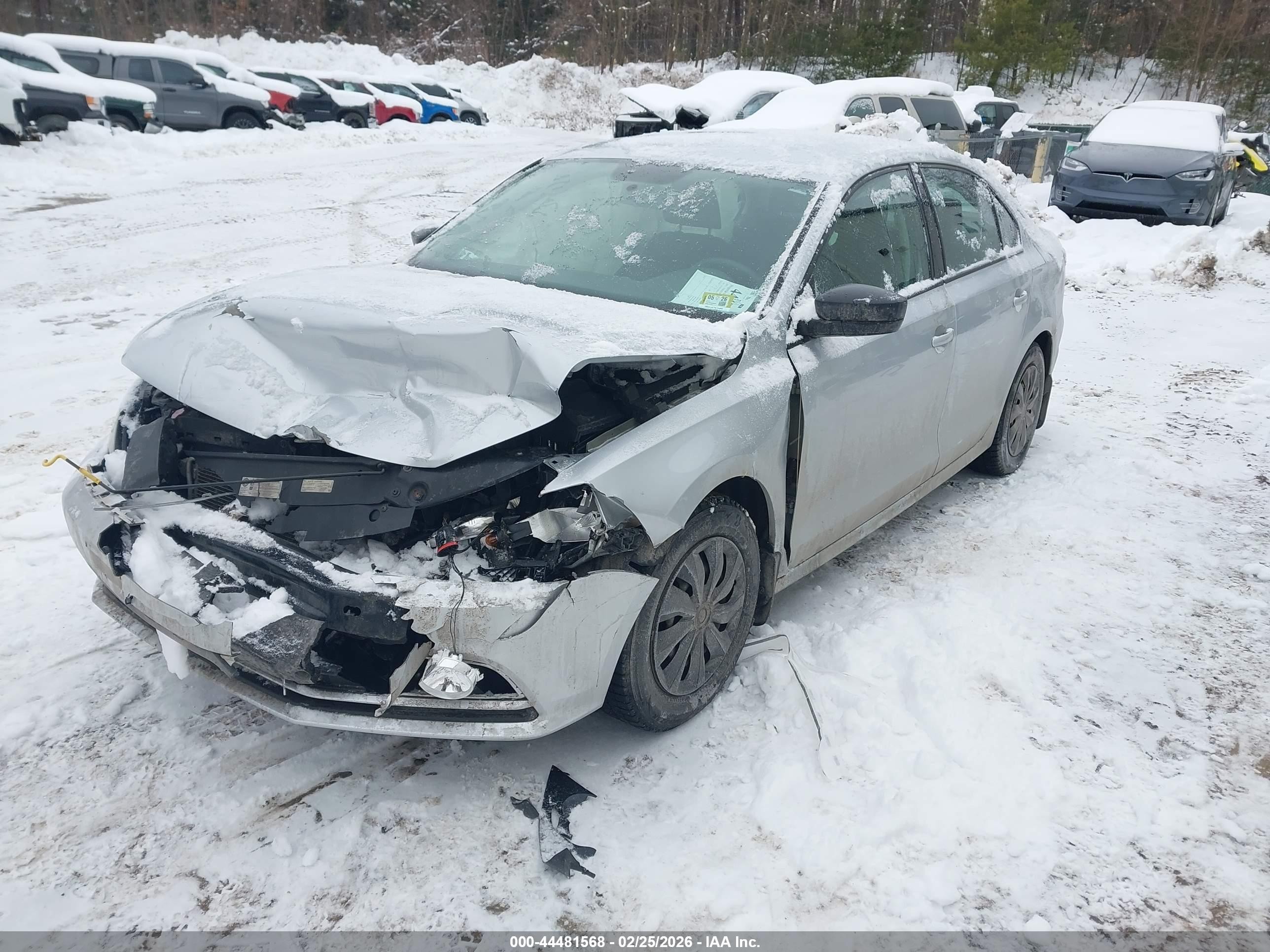2015 Volkswagen Jetta 2.0l S Silver vin: 3VW2K7AJ4FM271407