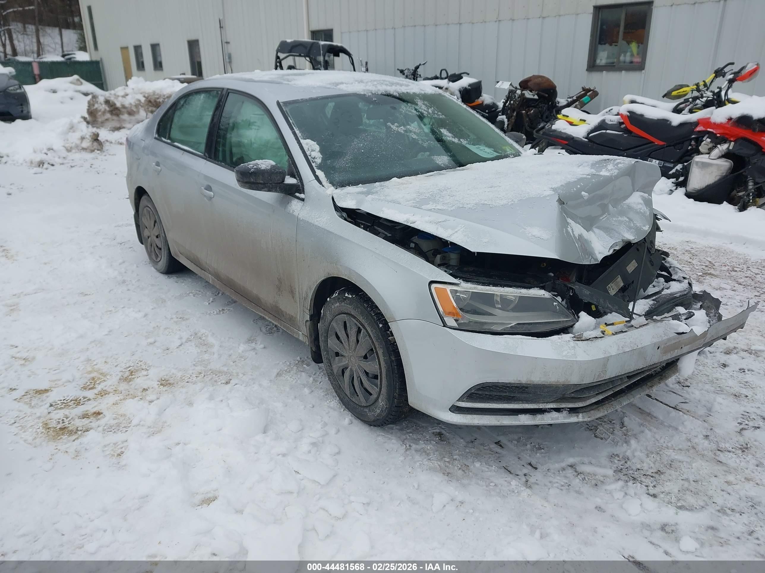 2015 Volkswagen Jetta 2.0l S Silver vin: 3VW2K7AJ4FM271407