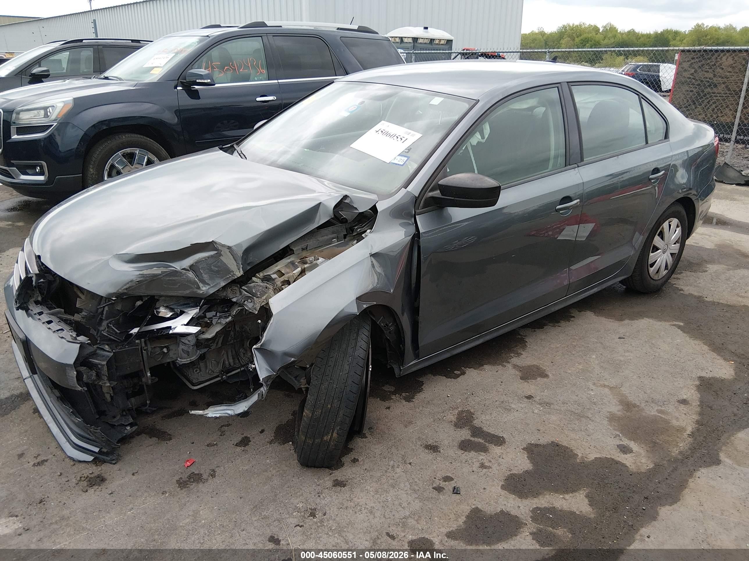 2015 Volkswagen Jetta 2.0l S Gray vin: 3VW2K7AJ4FM311307