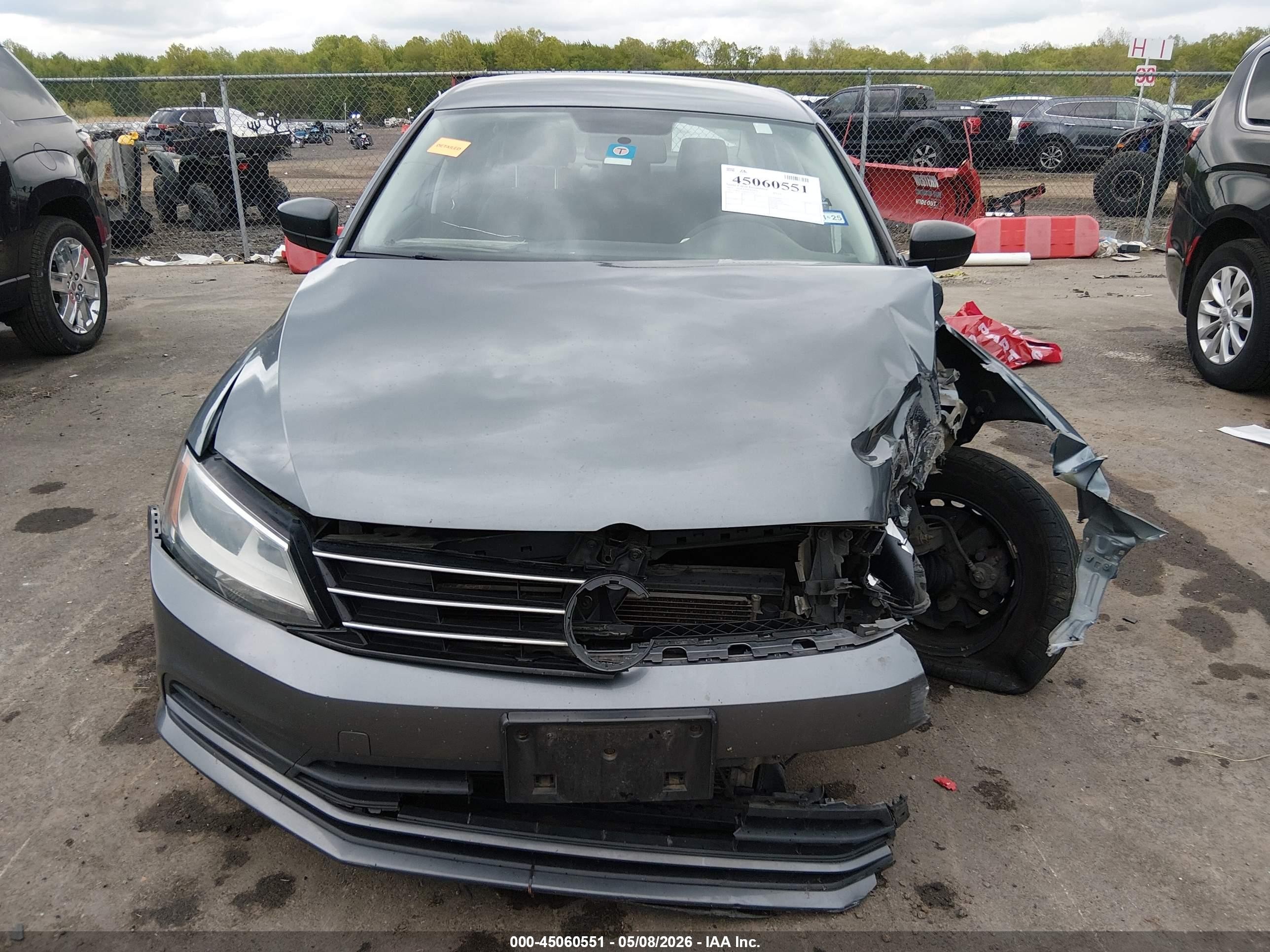 2015 Volkswagen Jetta 2.0l S Gray vin: 3VW2K7AJ4FM311307