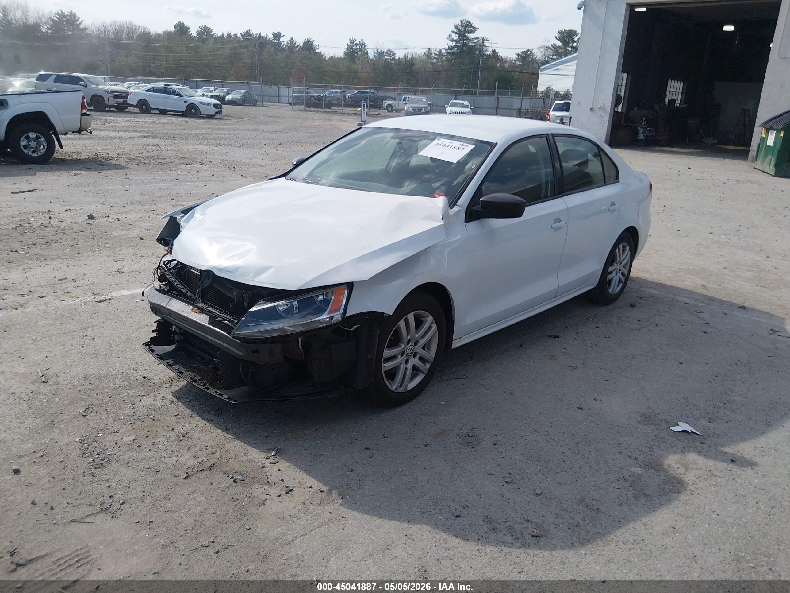 2015 Volkswagen Jetta 2.0l S White vin: 3VW2K7AJ4FM350527