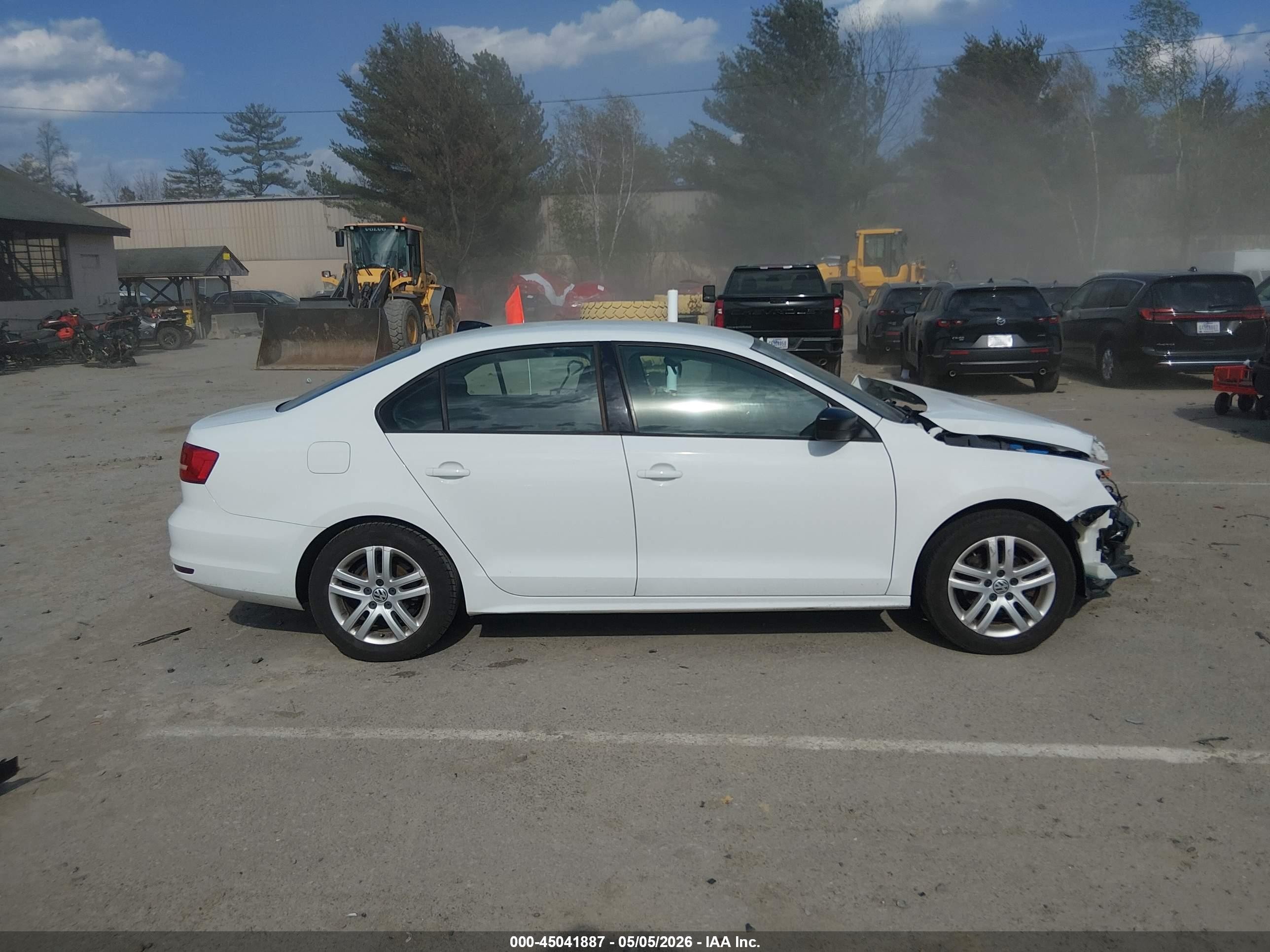 2015 Volkswagen Jetta 2.0l S White vin: 3VW2K7AJ4FM350527
