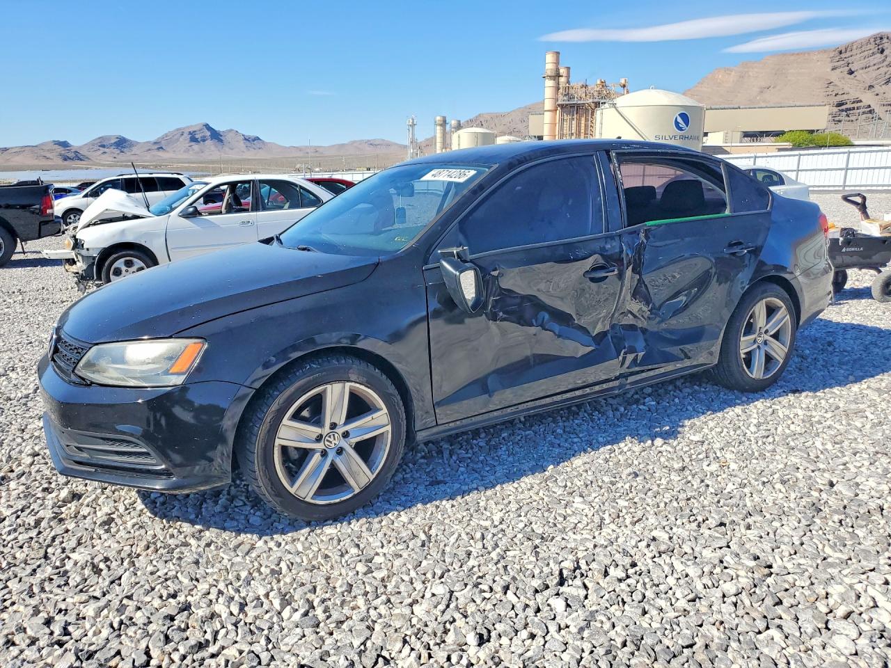 2015 Volkswagen Jetta Base Черный vin: 3VW2K7AJ4FM357512