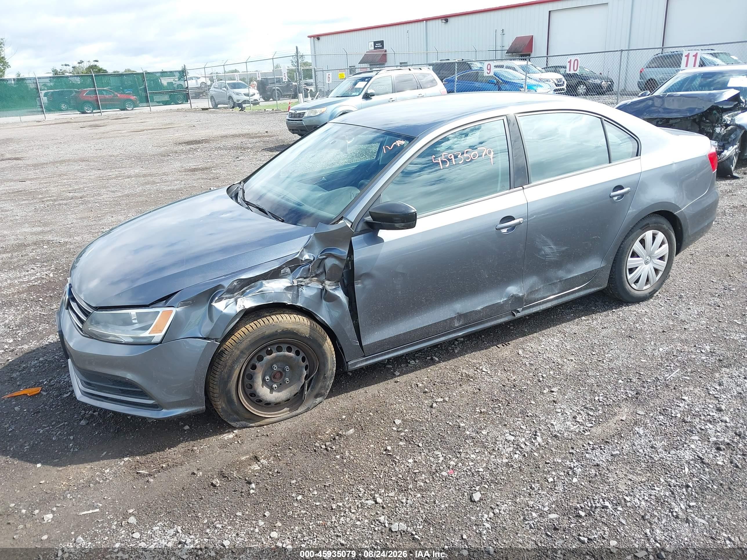 2015 Volkswagen Jetta 2.0l S Gray vin: 3VW2K7AJ4FM405705