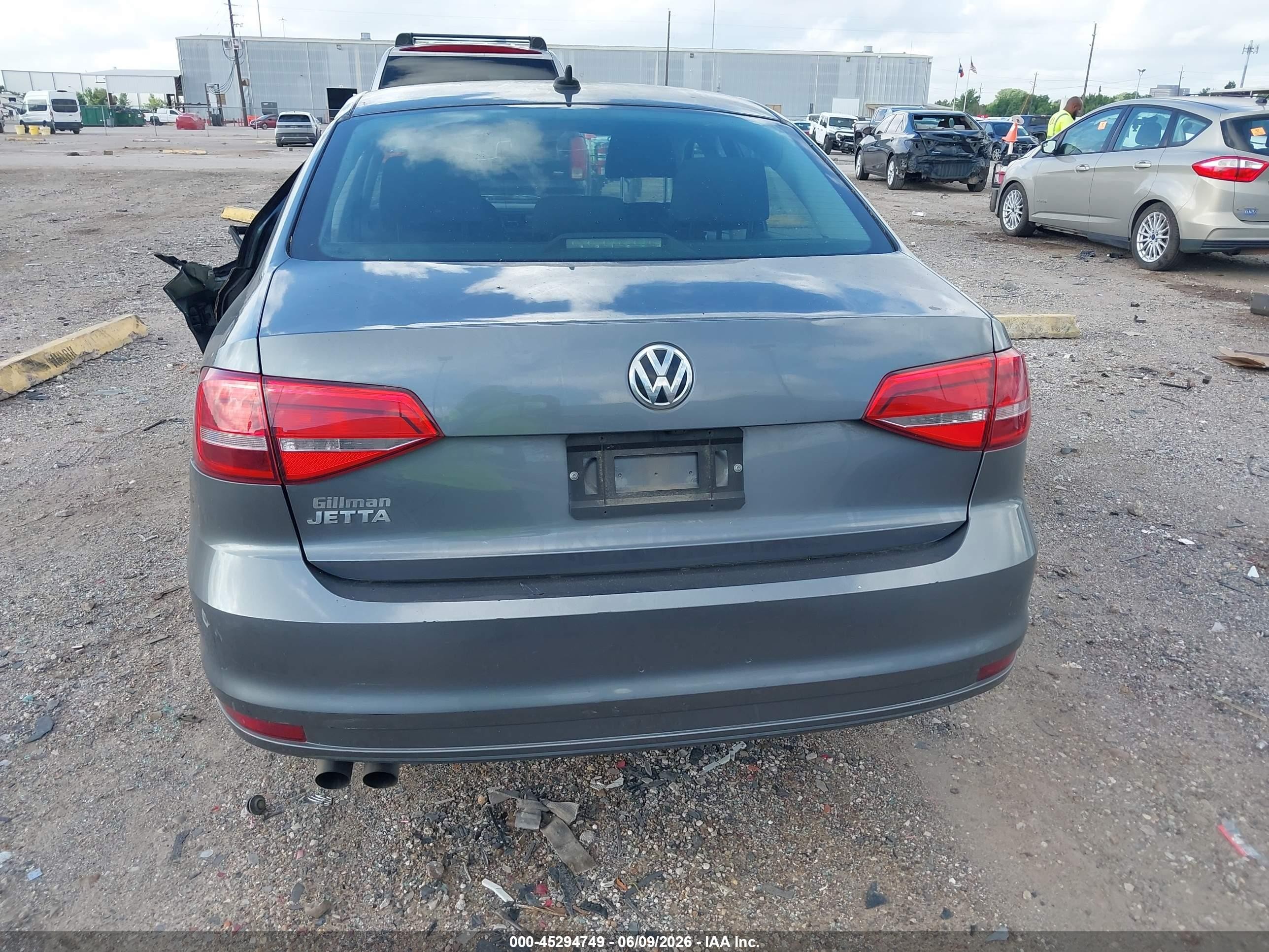 2015 Volkswagen Jetta 2.0l S Серый vin: 3VW2K7AJ4FM406353
