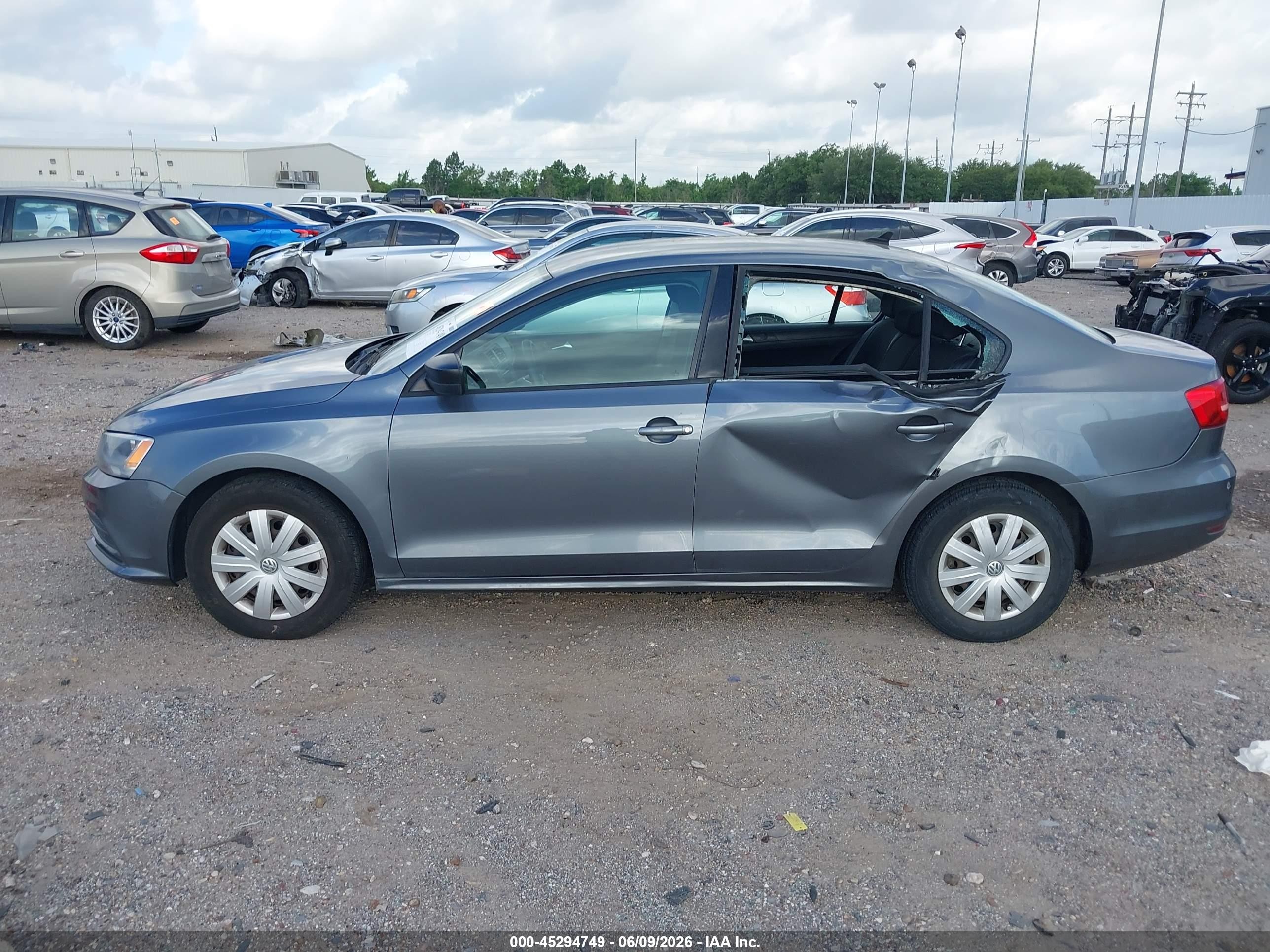 2015 Volkswagen Jetta 2.0l S Серый vin: 3VW2K7AJ4FM406353