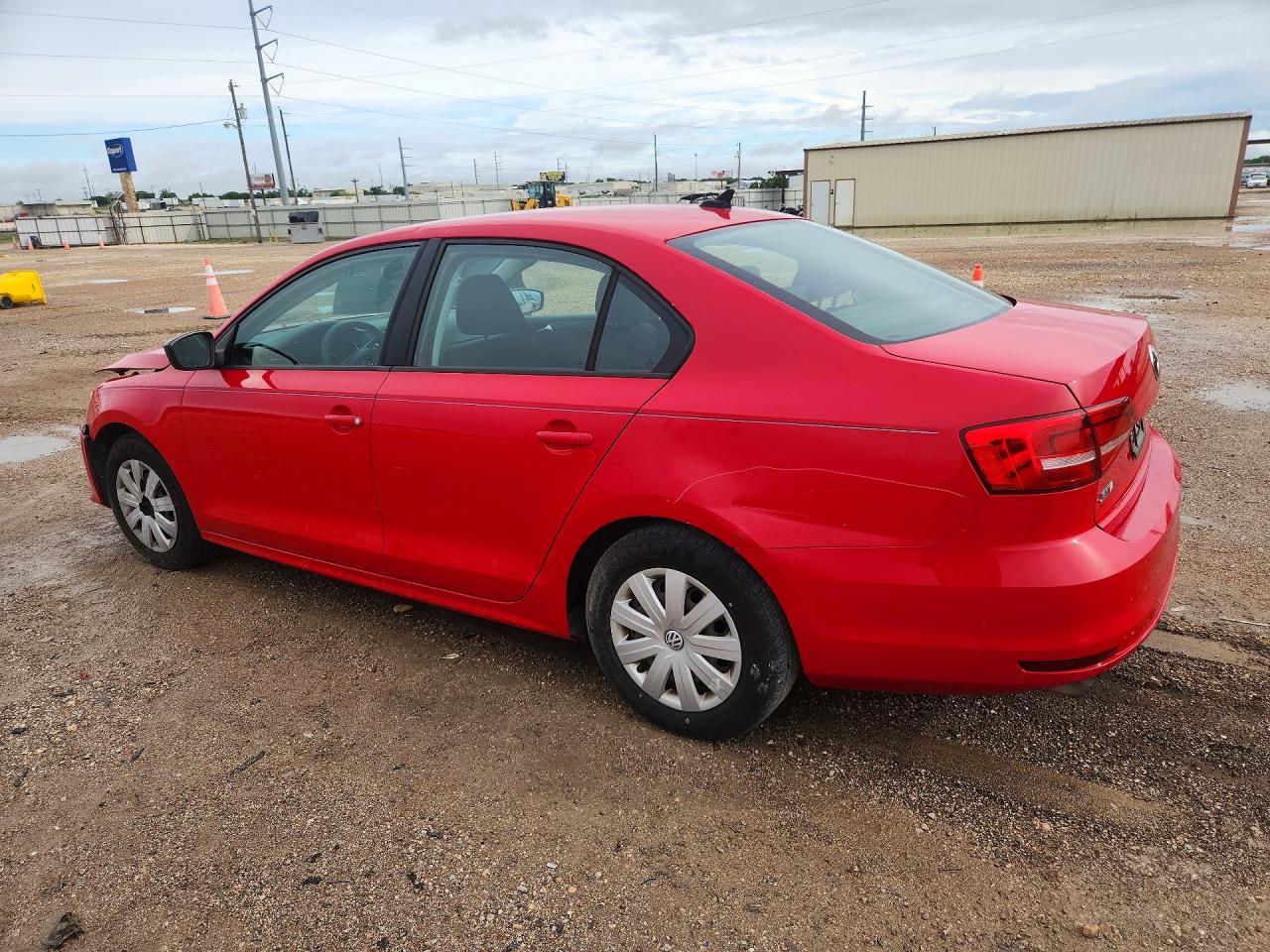 2015 Volkswagen Jetta Base Red vin: 3VW2K7AJ4FM427462