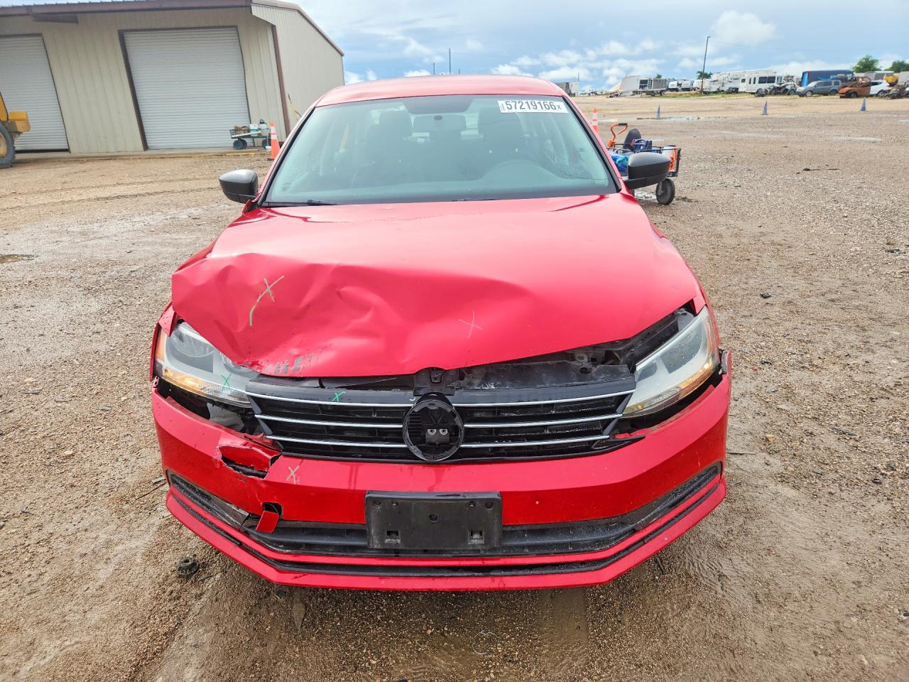 2015 Volkswagen Jetta Base Red vin: 3VW2K7AJ4FM427462