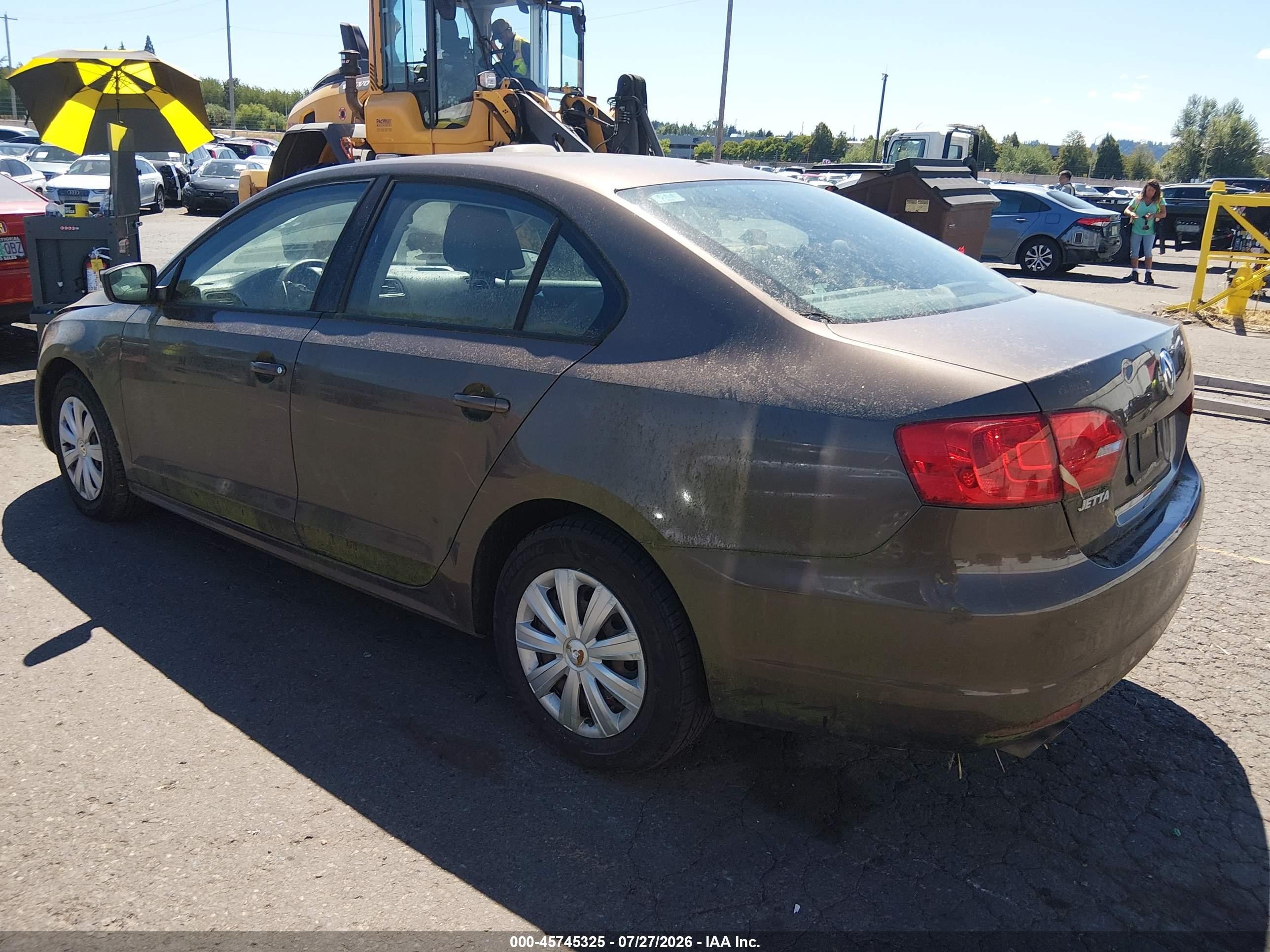 2012 Volkswagen Jetta 2.0l S Brown vin: 3VW2K7AJ5CM308654