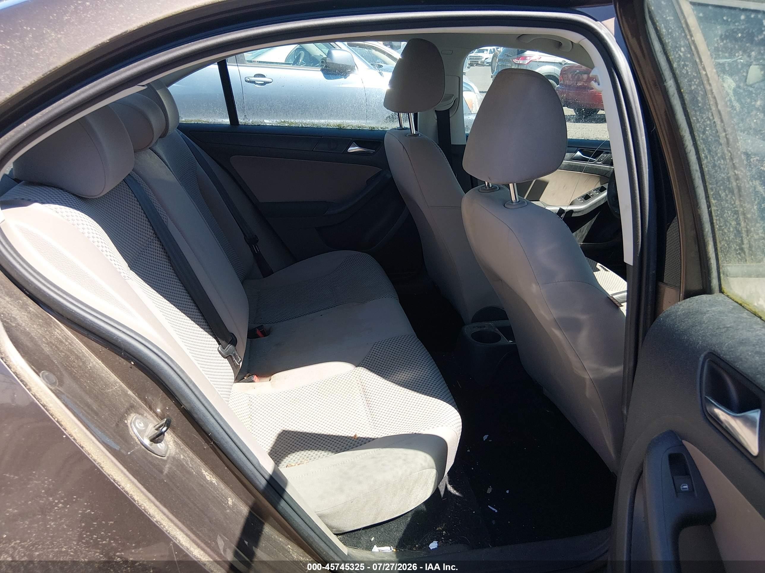 2012 Volkswagen Jetta 2.0l S Brown vin: 3VW2K7AJ5CM308654