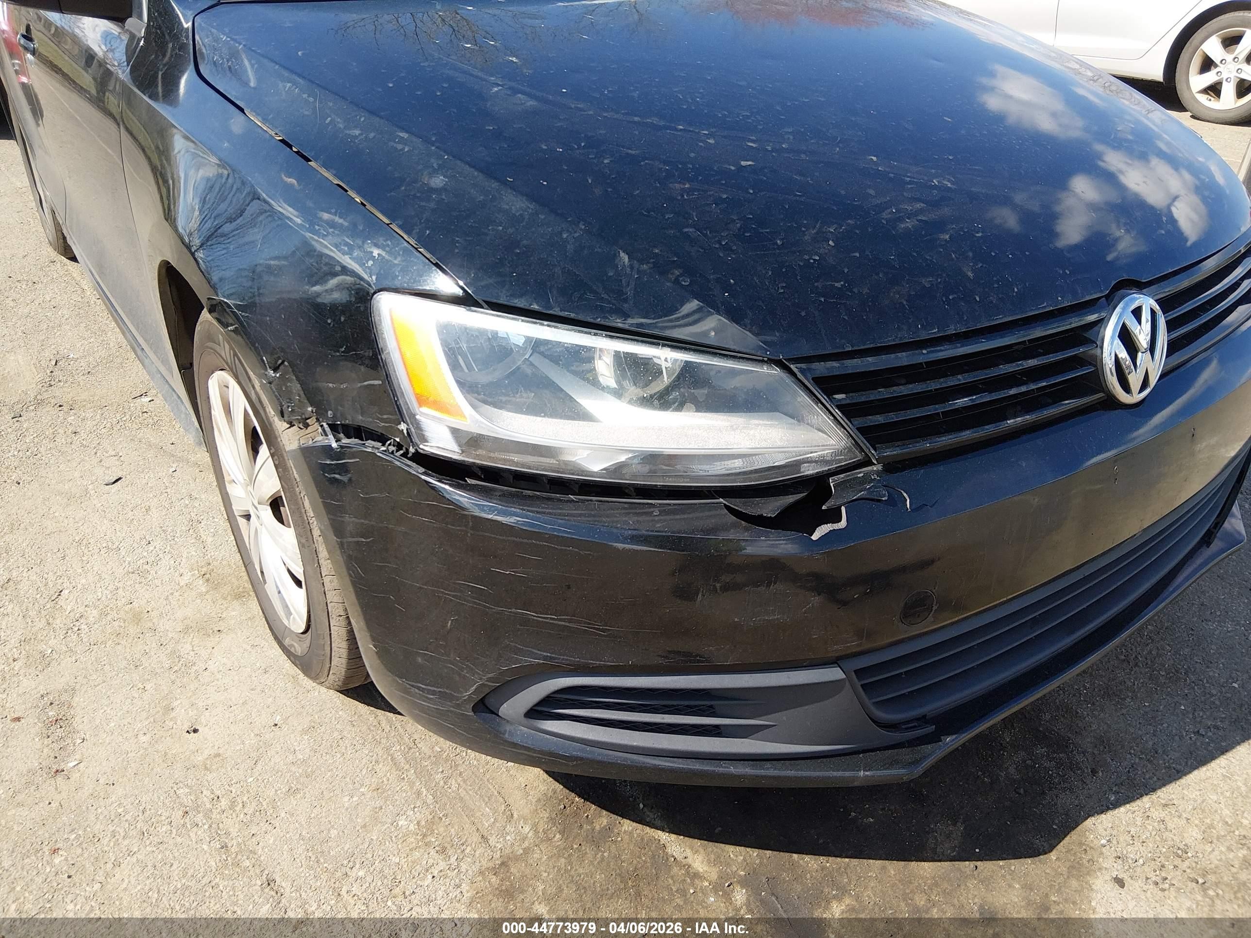 2012 Volkswagen Jetta 2.0l S Black vin: 3VW2K7AJ5CM320979