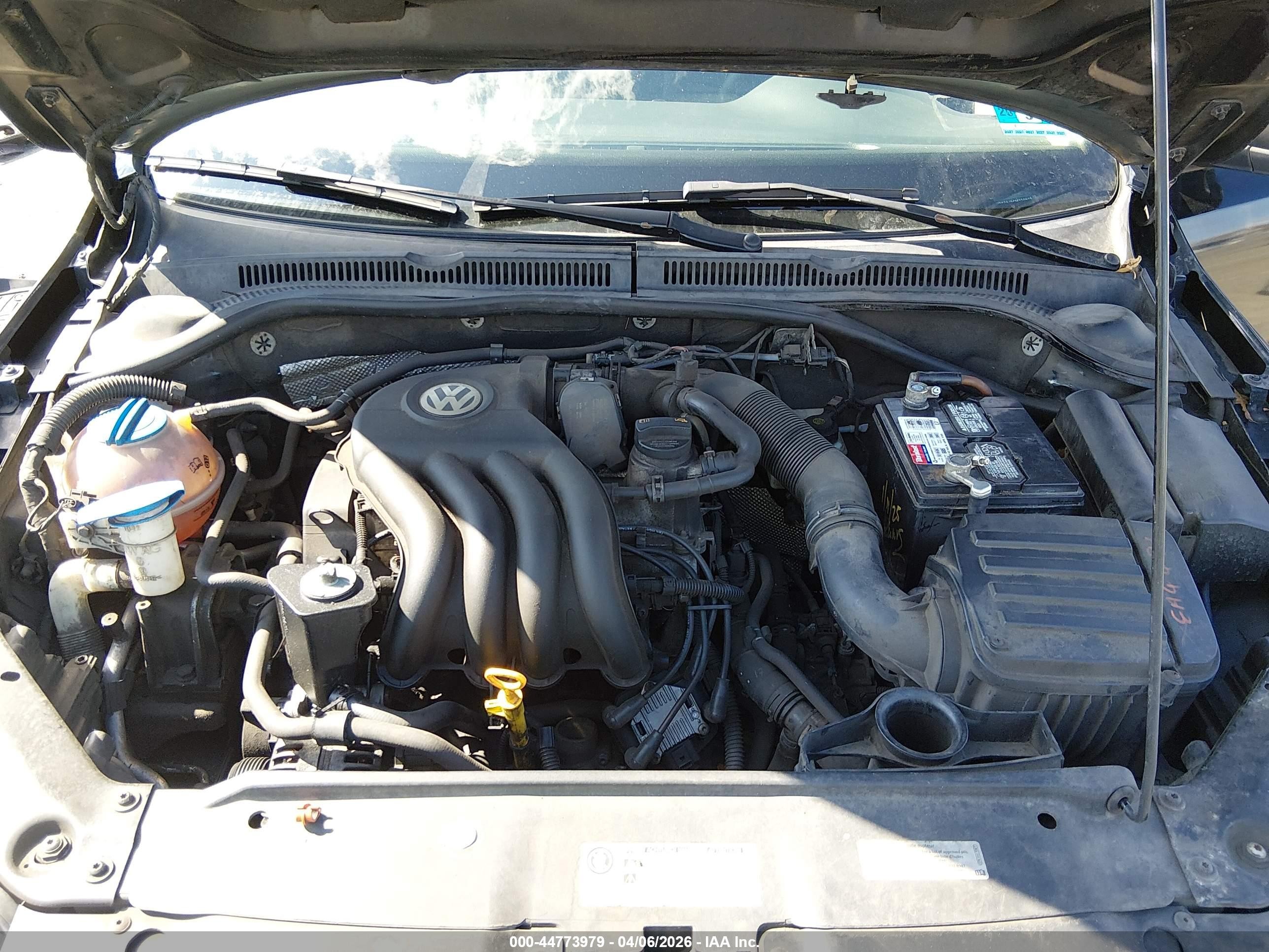 2012 Volkswagen Jetta 2.0l S Black vin: 3VW2K7AJ5CM320979