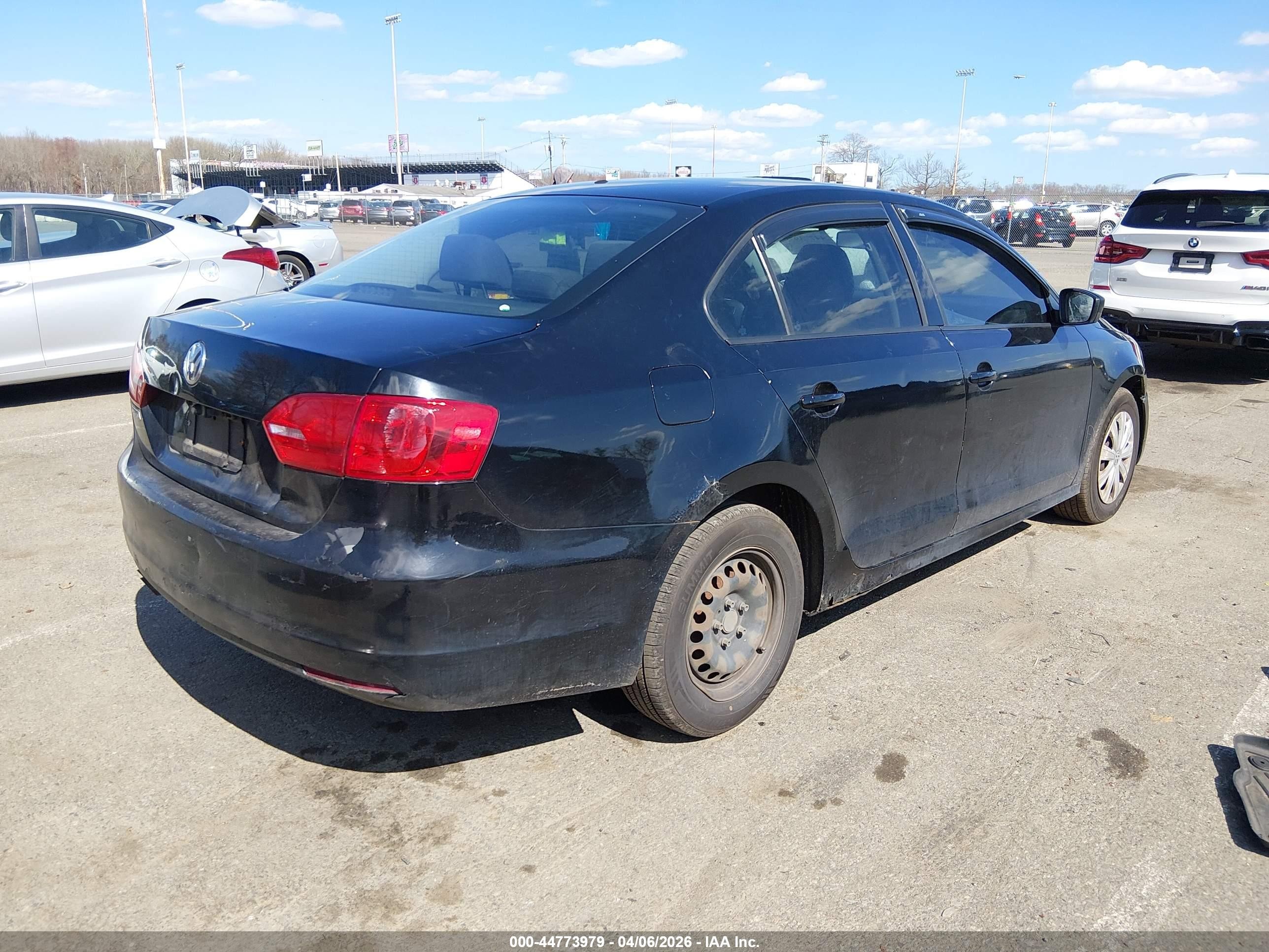 2012 Volkswagen Jetta 2.0l S Black vin: 3VW2K7AJ5CM320979