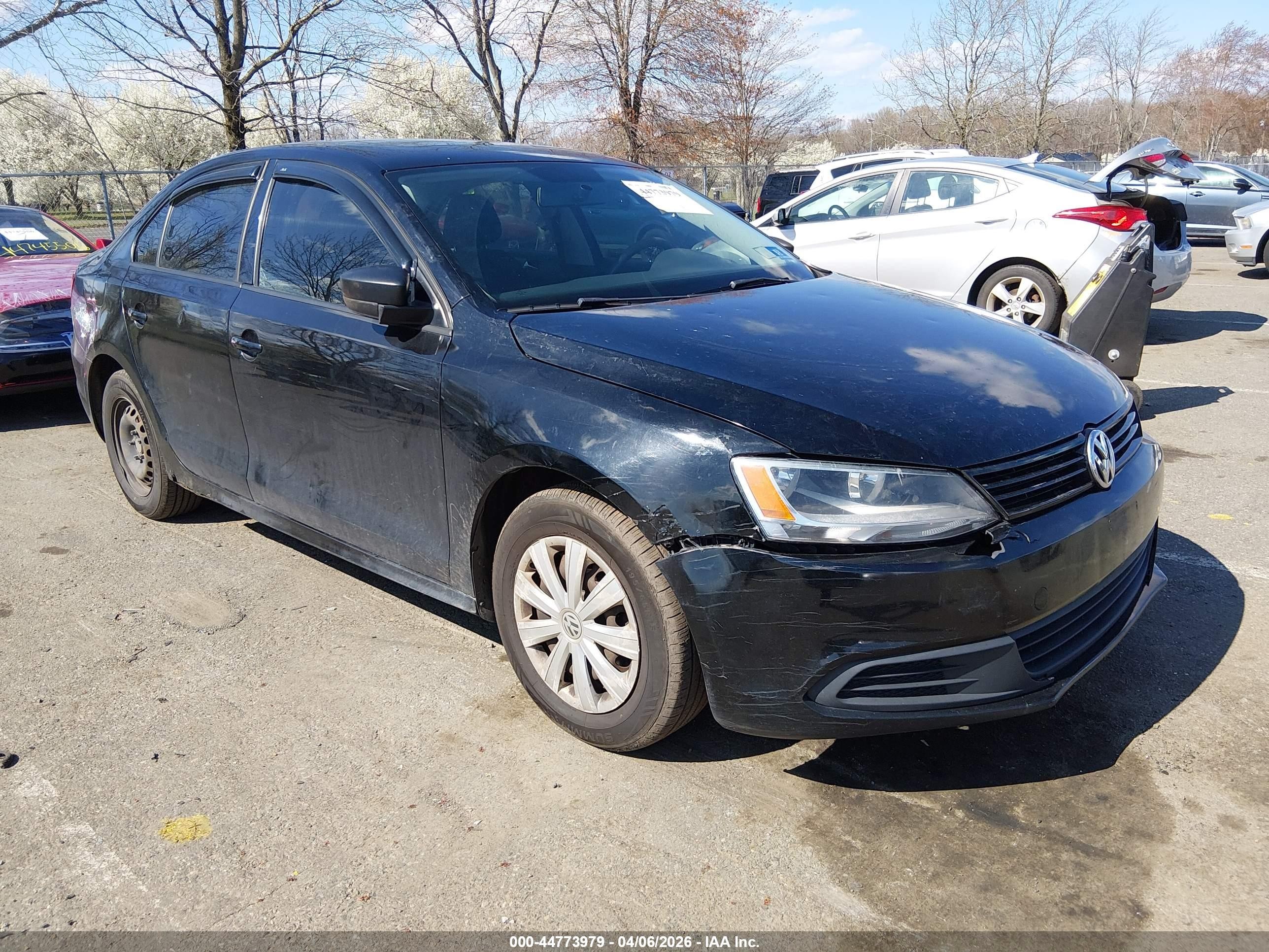 2012 Volkswagen Jetta 2.0l S Black vin: 3VW2K7AJ5CM320979