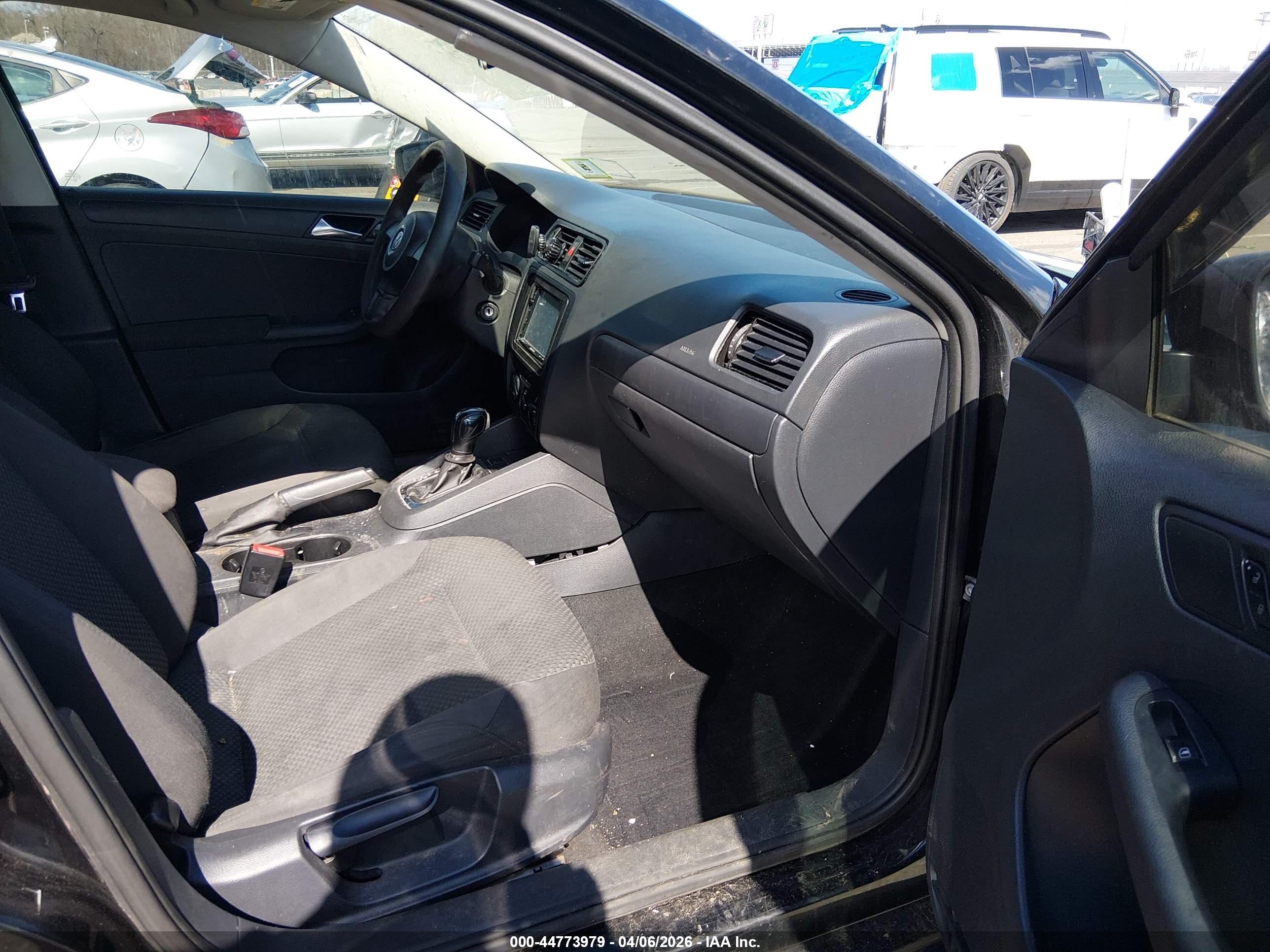 2012 Volkswagen Jetta 2.0l S Black vin: 3VW2K7AJ5CM320979